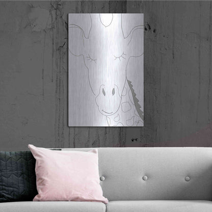 Luxe Metal Art 'Ice Giraffe' by Yass Naffas Designs, Metal Wall Art,24x36
