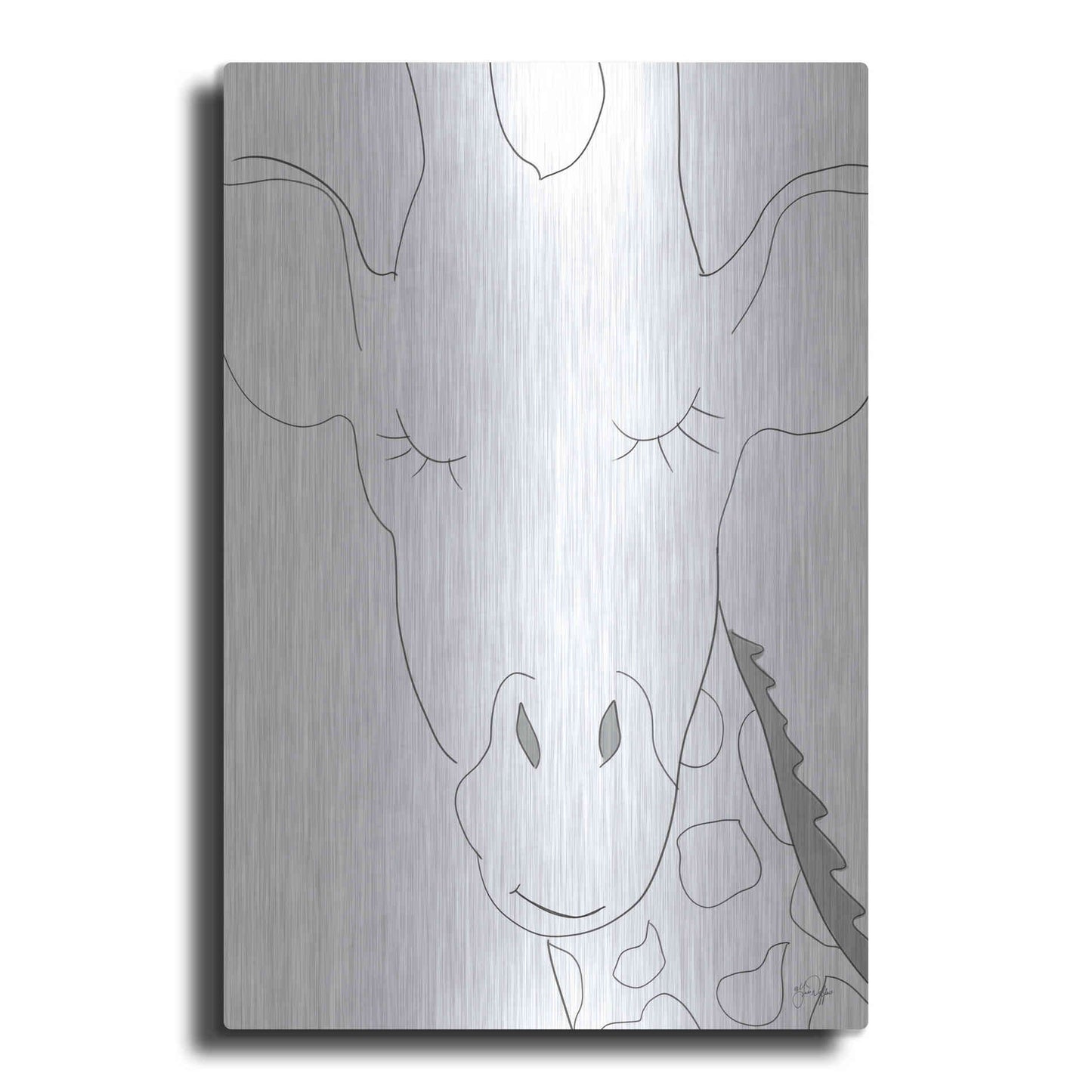 Luxe Metal Art 'Ice Giraffe' by Yass Naffas Designs, Metal Wall Art