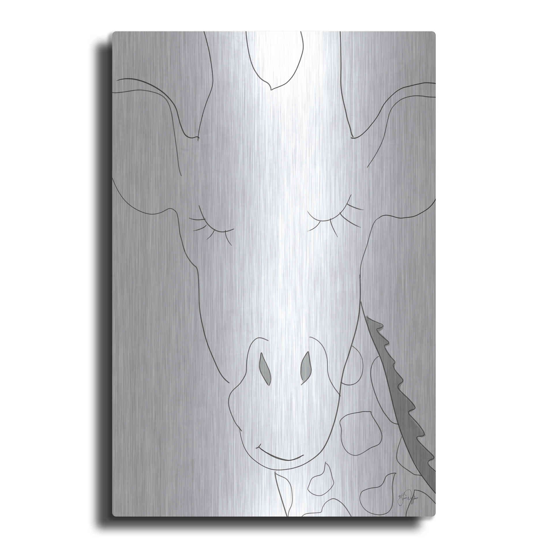 Luxe Metal Art 'Ice Giraffe' by Yass Naffas Designs, Metal Wall Art