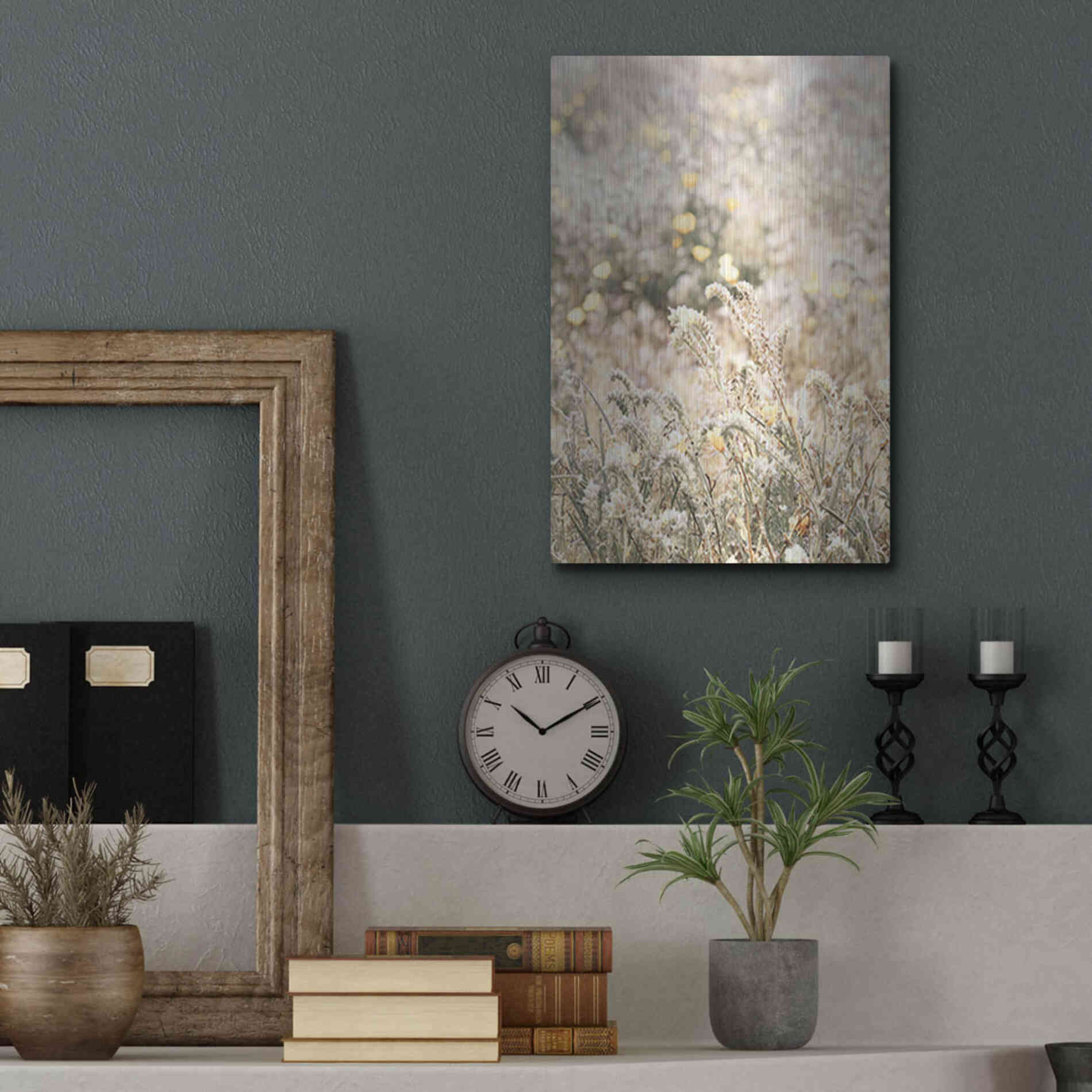 Luxe Metal Art 'Sweet Vintage Field' by Yass Naffas Designs, Metal Wall Art,12x16