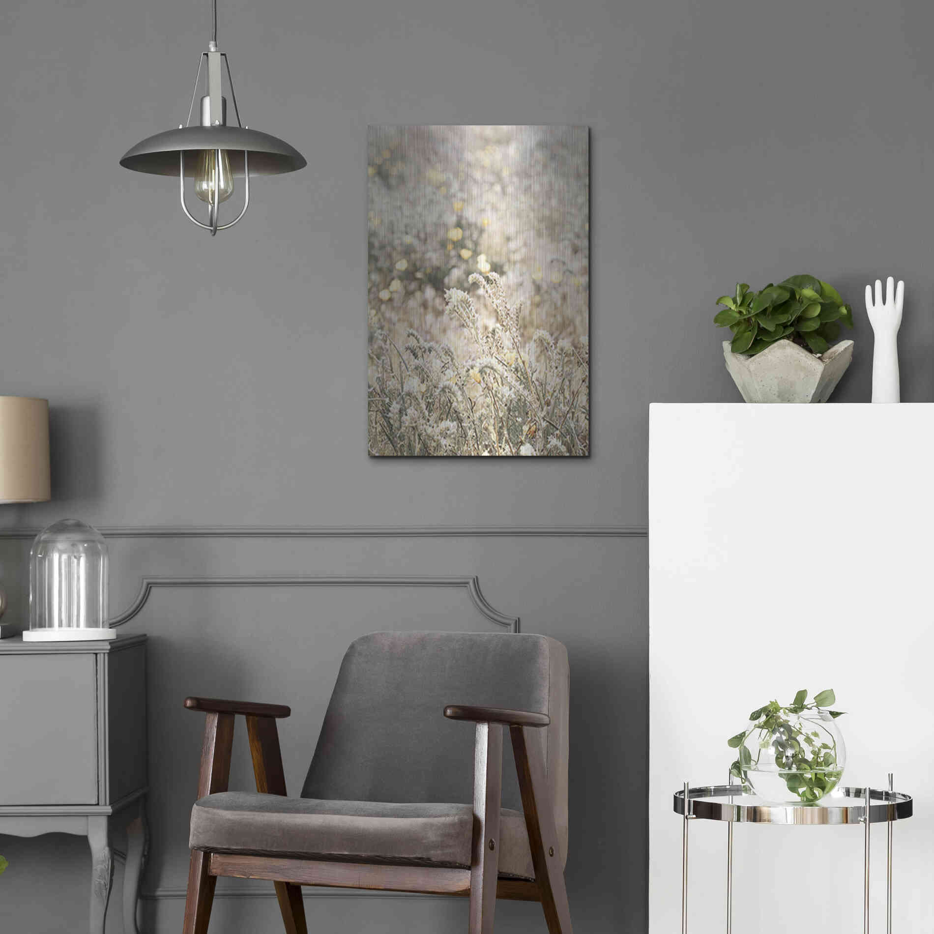 Luxe Metal Art 'Sweet Vintage Field' by Yass Naffas Designs, Metal Wall Art,16x24