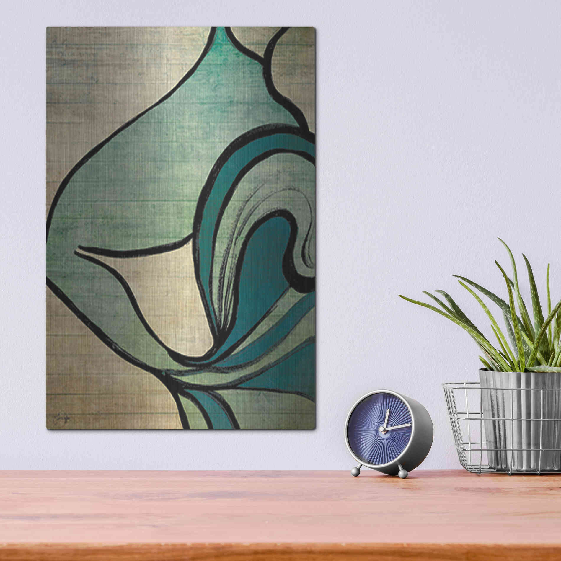 Luxe Metal Art 'Mysterious Movement' by Yass Naffas Designs, Metal Wall Art,12x16