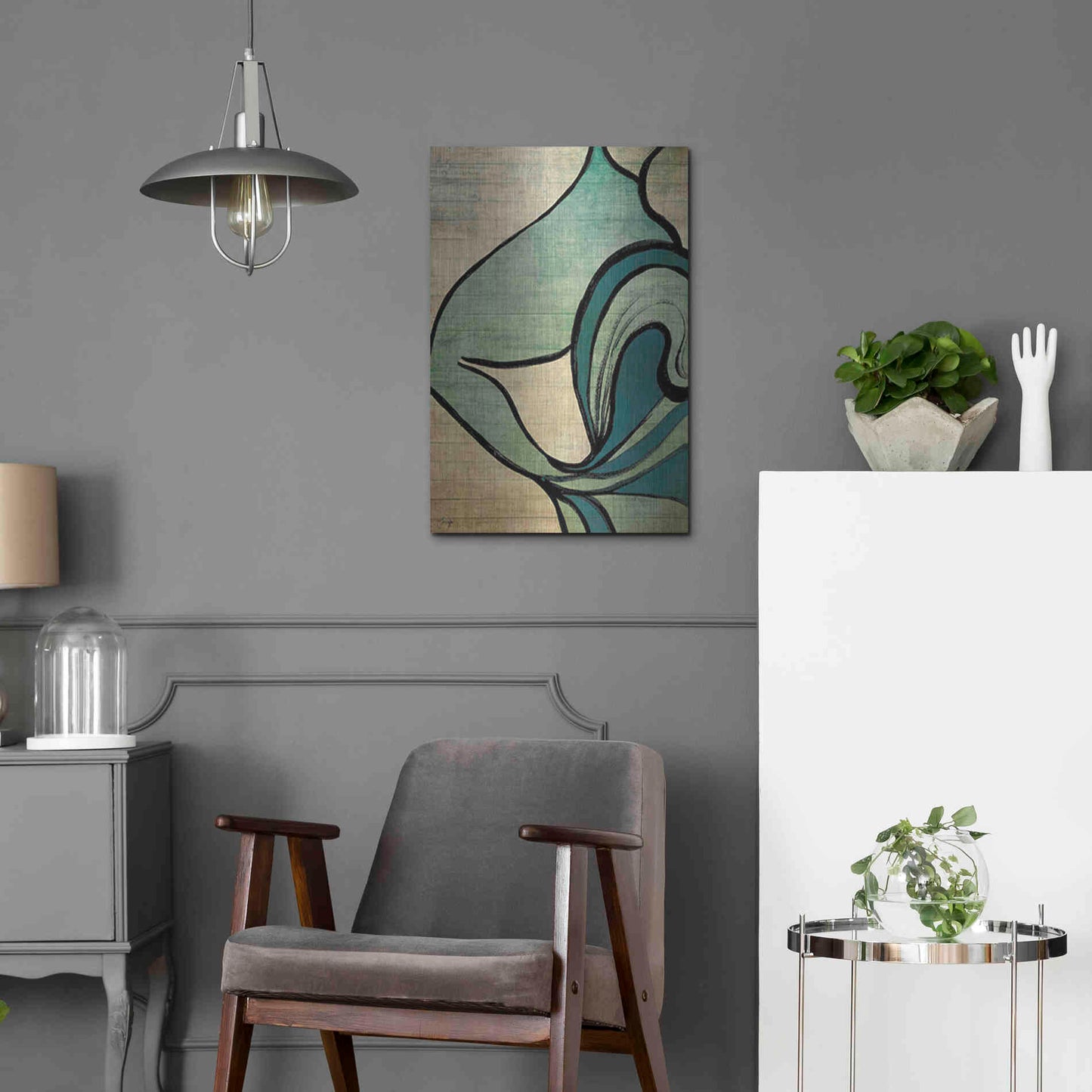 Luxe Metal Art 'Mysterious Movement' by Yass Naffas Designs, Metal Wall Art,16x24