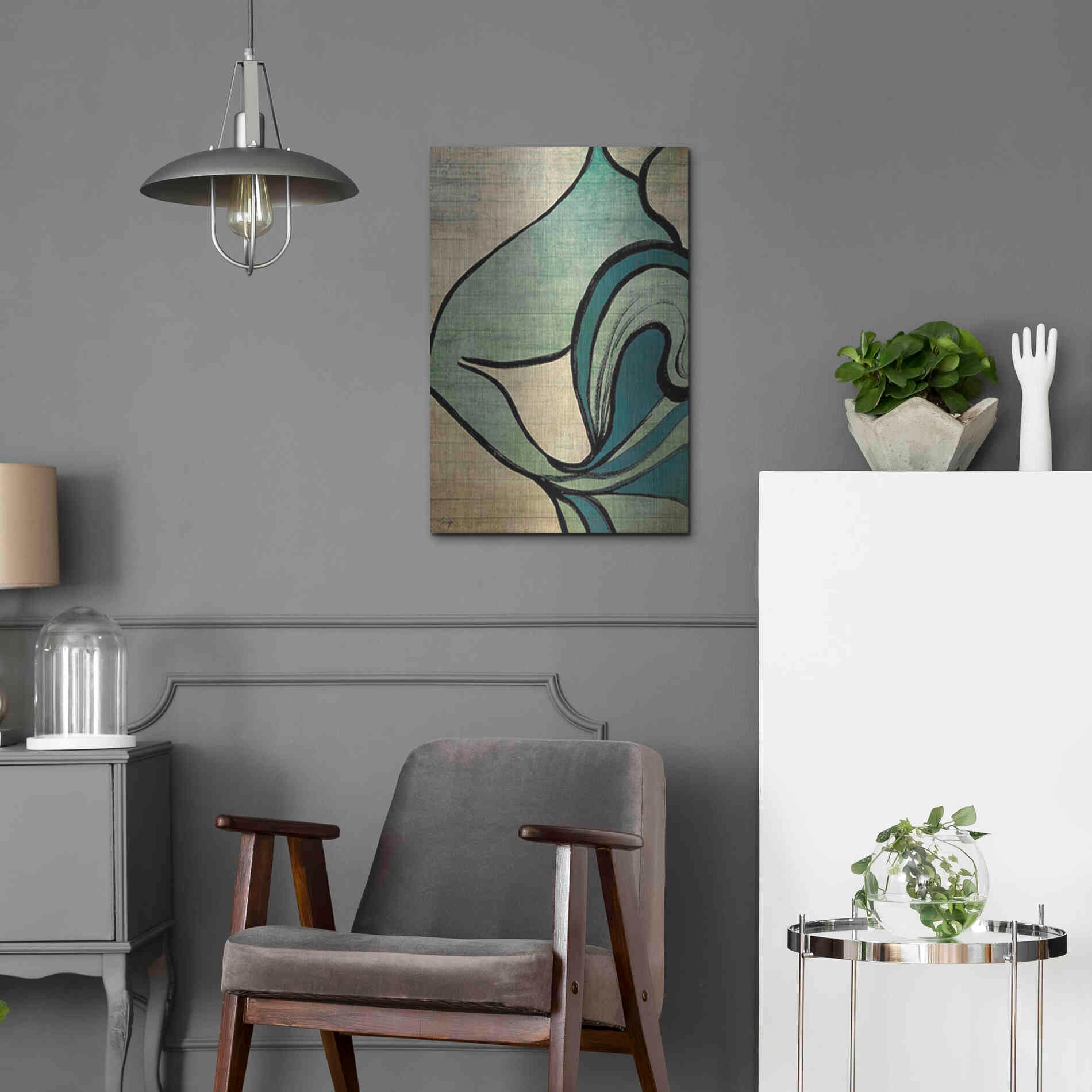 Luxe Metal Art 'Mysterious Movement' by Yass Naffas Designs, Metal Wall Art,16x24