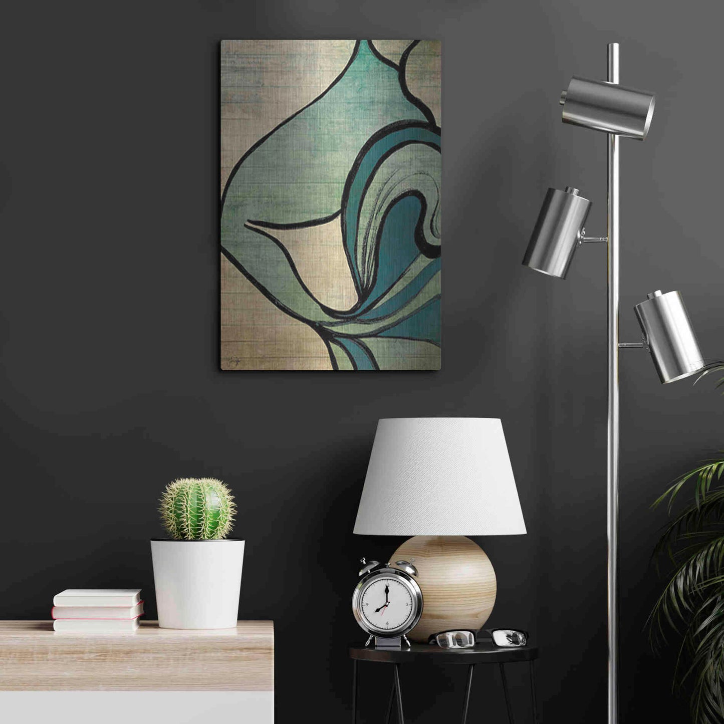 Luxe Metal Art 'Mysterious Movement' by Yass Naffas Designs, Metal Wall Art,16x24