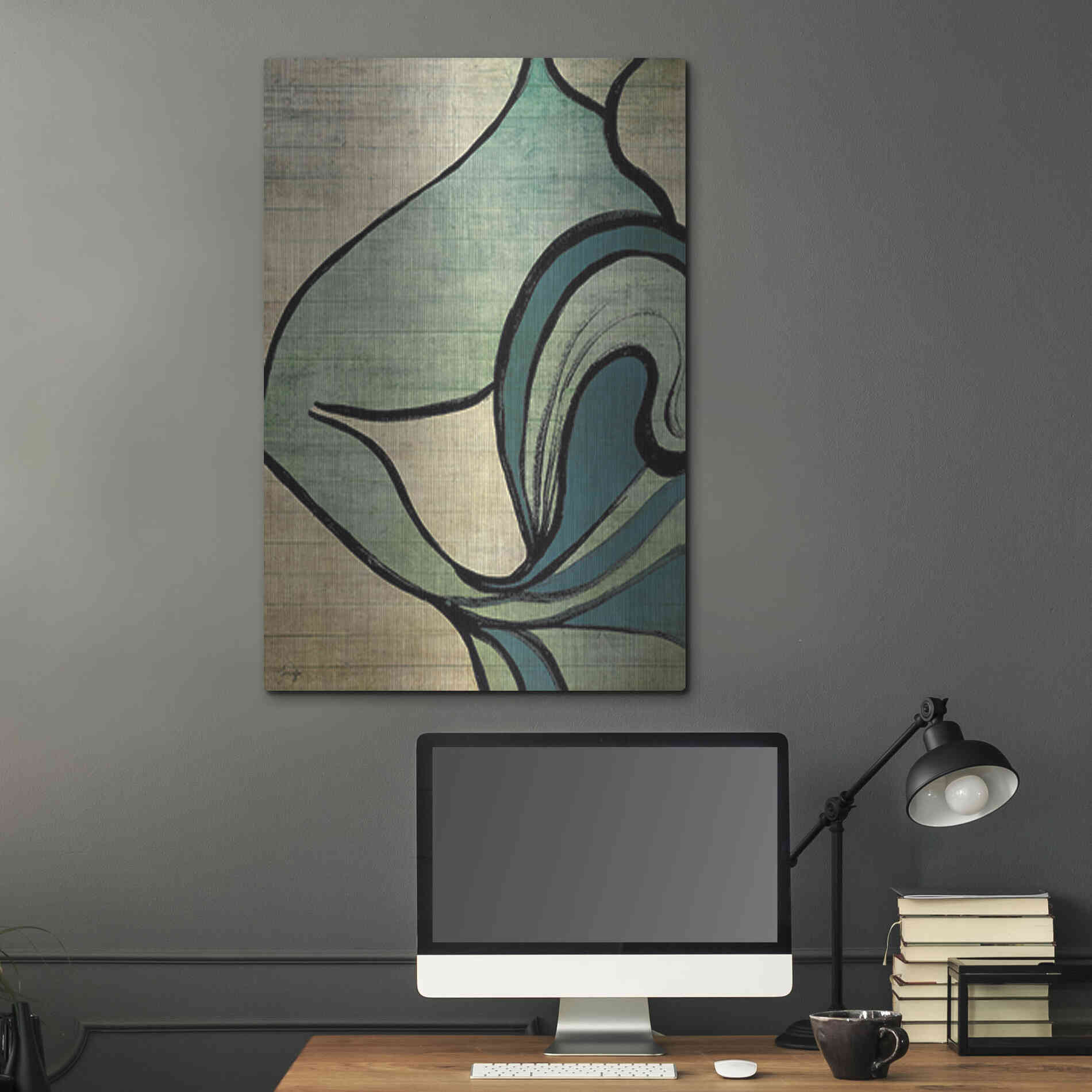 Luxe Metal Art 'Mysterious Movement' by Yass Naffas Designs, Metal Wall Art,24x36