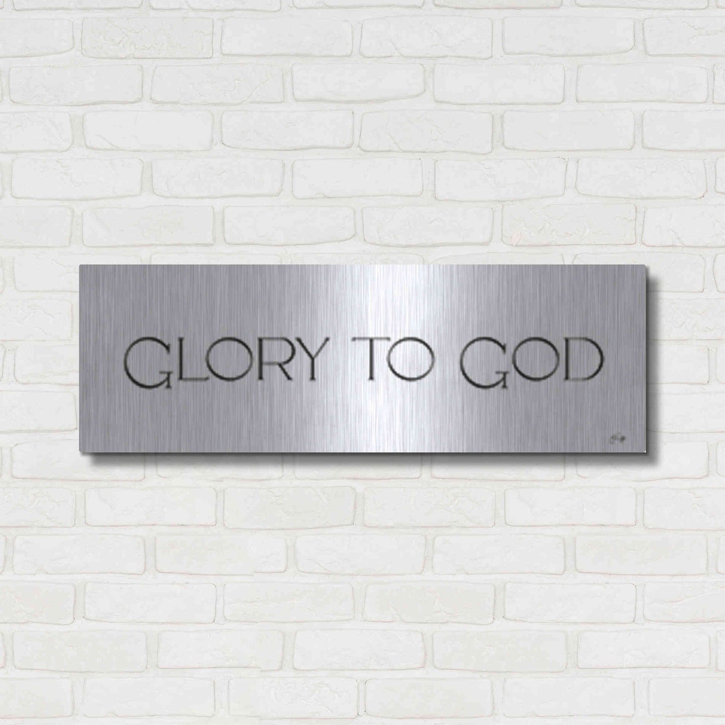 Luxe Metal Art 'Glory to God' by Yass Naffas Designs, Metal Wall Art,36x12