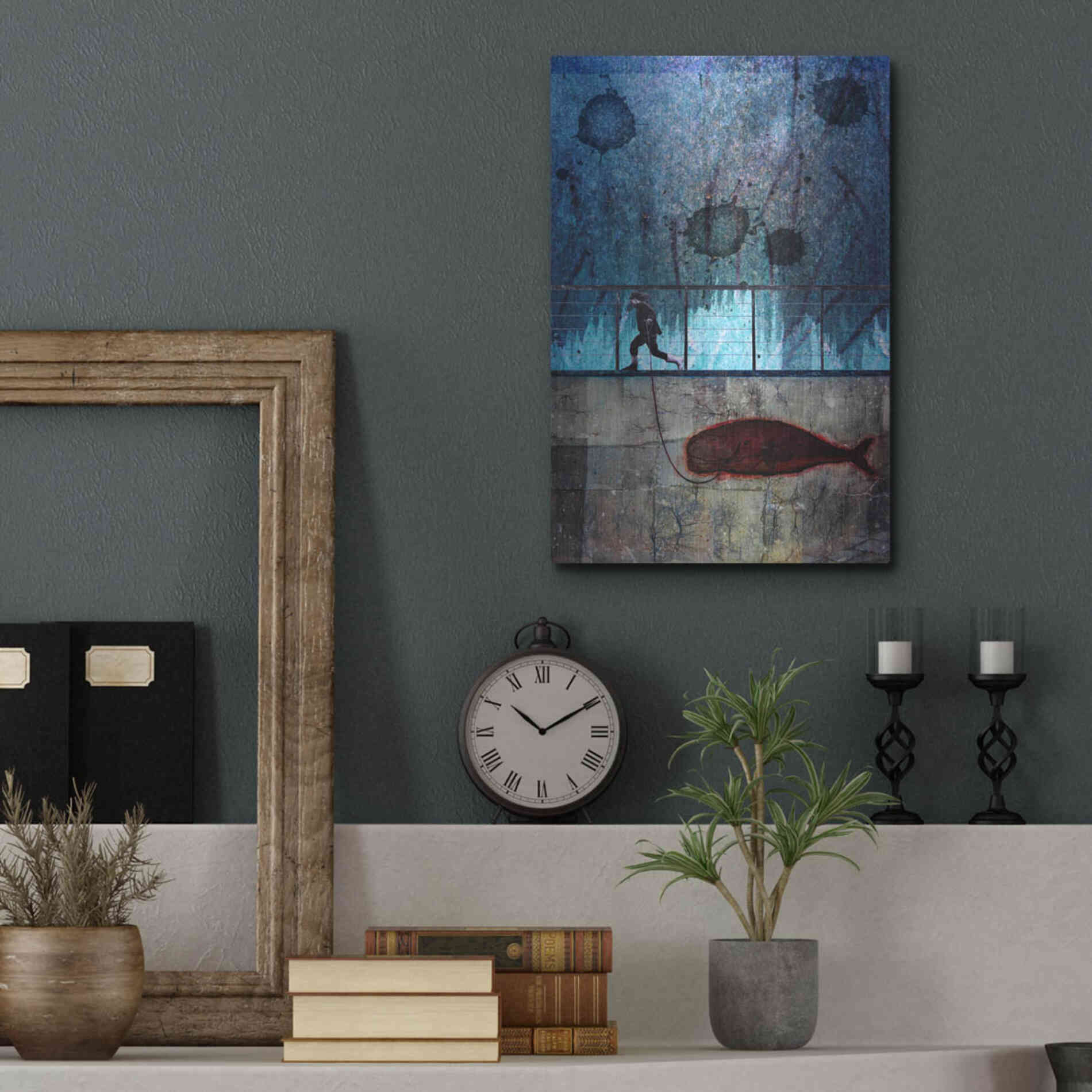 Luxe Metal Art 'Imaginary Friend' by DB Waterman, Metal Wall Art,12x16