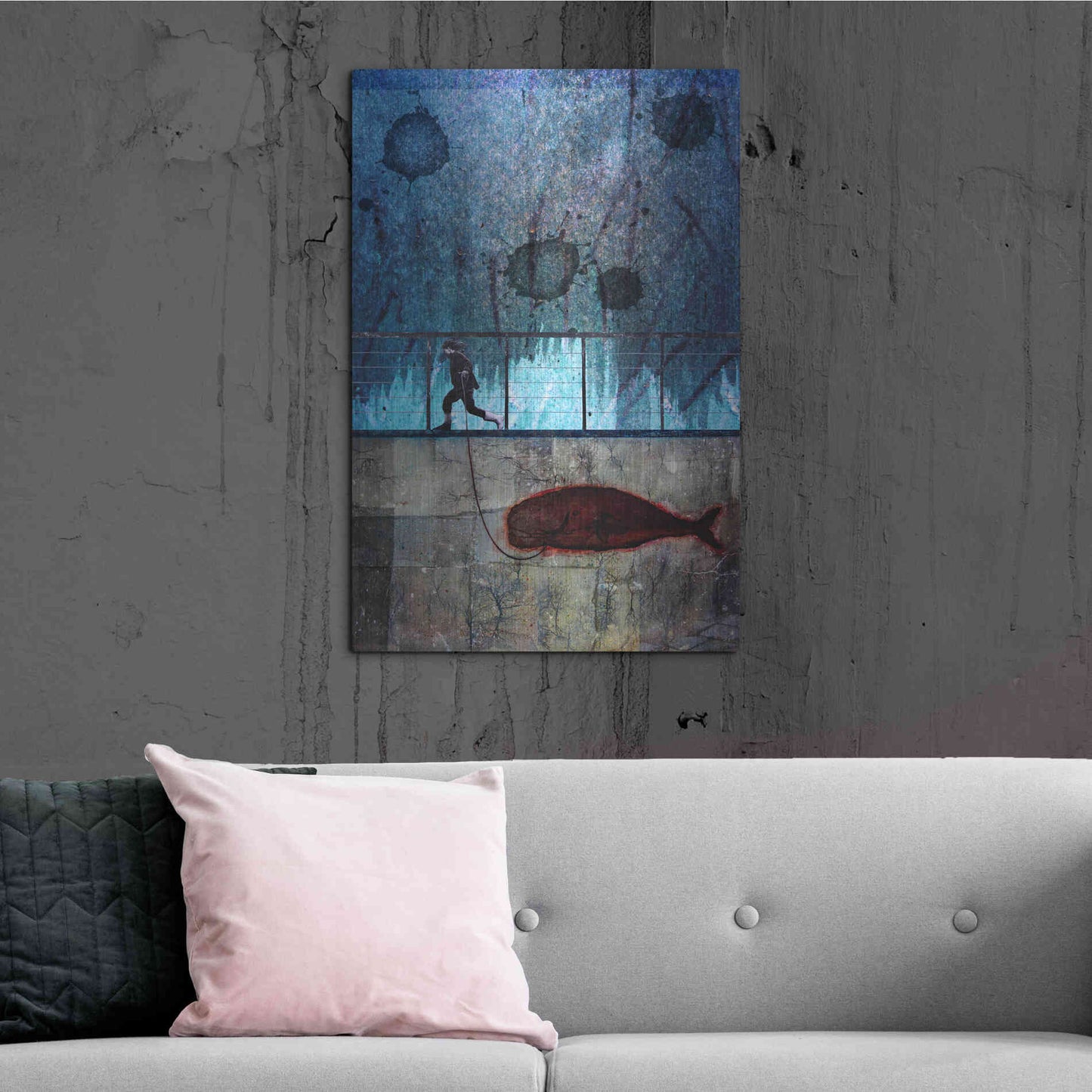 Luxe Metal Art 'Imaginary Friend' by DB Waterman, Metal Wall Art,24x36