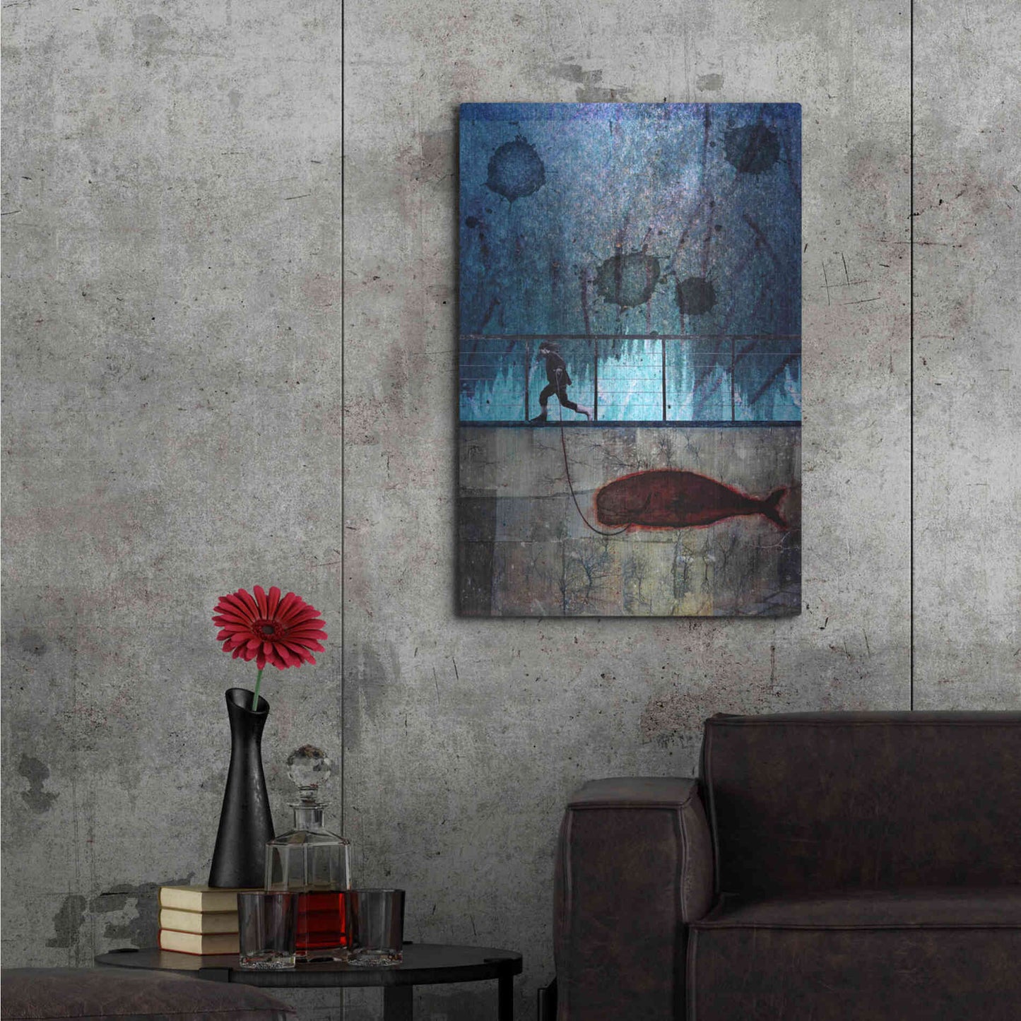 Luxe Metal Art 'Imaginary Friend' by DB Waterman, Metal Wall Art,24x36