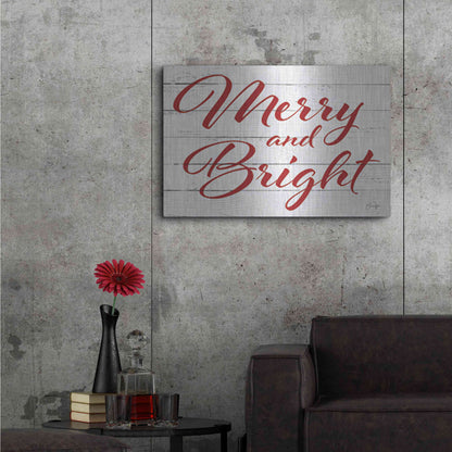 Luxe Metal Art 'Merry and Bright' by Yass Naffas Designs, Metal Wall Art,36x24