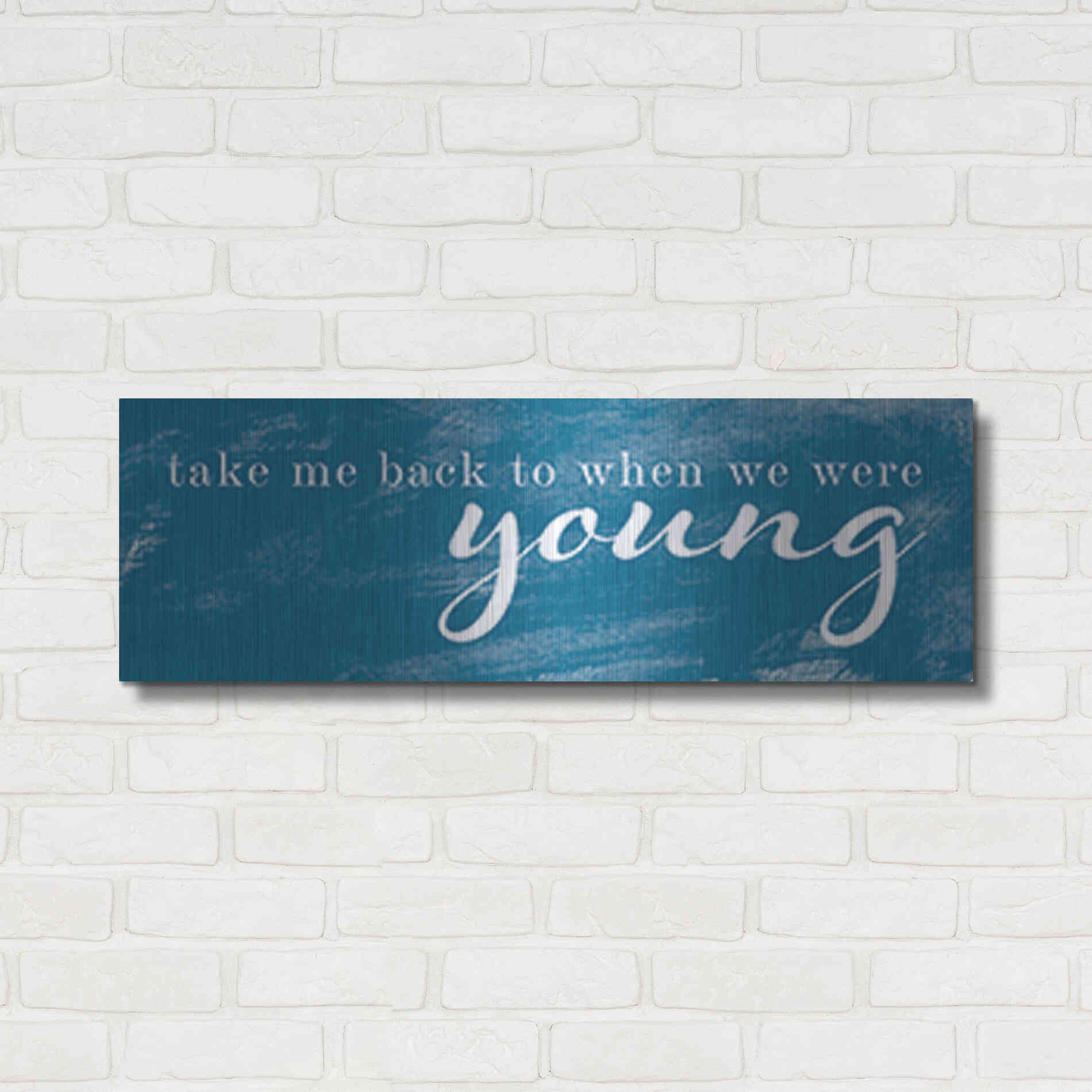 Luxe Metal Art 'When We Were Young' by Yass Naffas Designs, Metal Wall Art,36x12