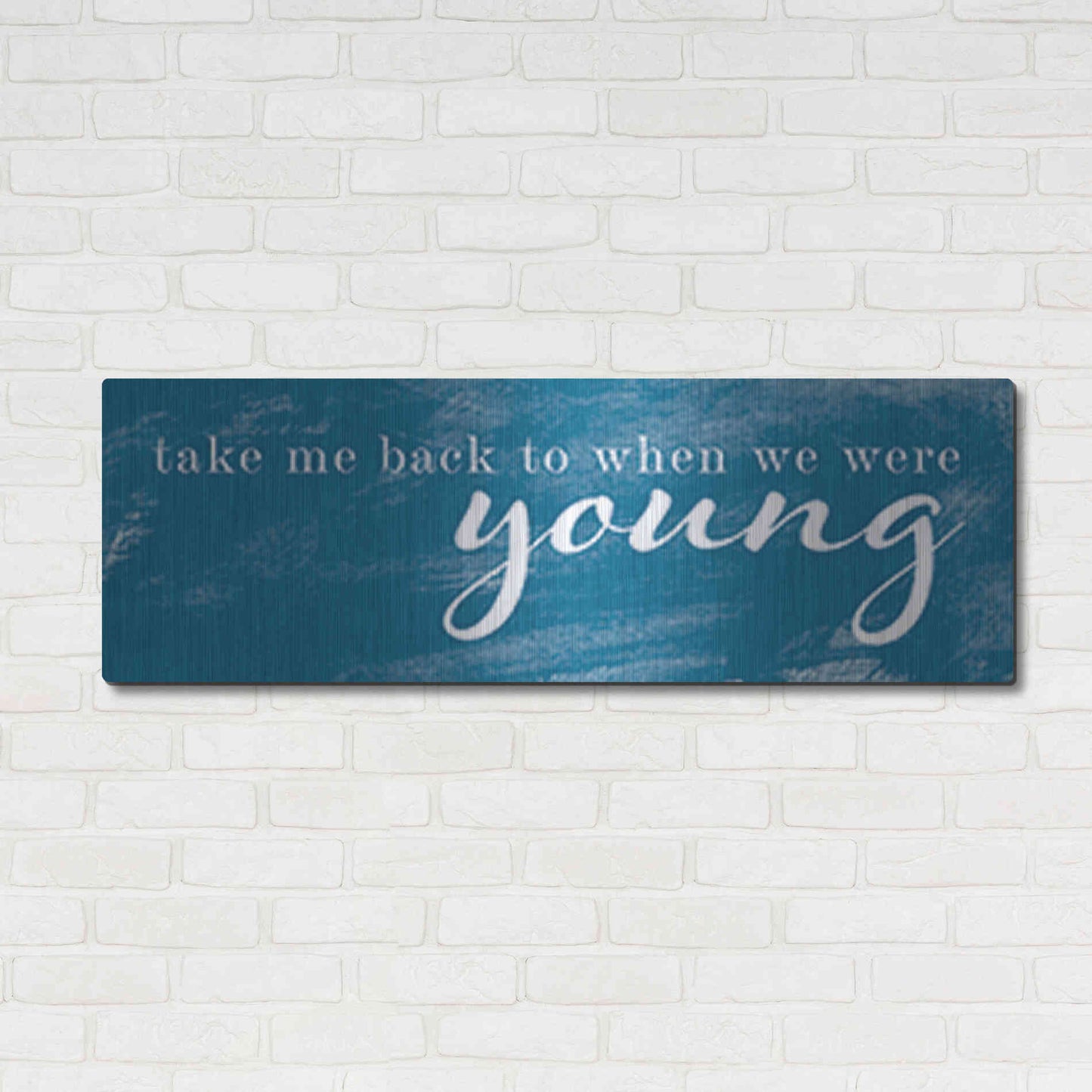 Luxe Metal Art 'When We Were Young' by Yass Naffas Designs, Metal Wall Art,48x16