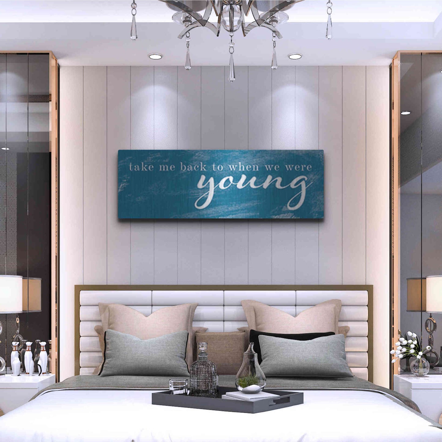 Luxe Metal Art 'When We Were Young' by Yass Naffas Designs, Metal Wall Art,48x16