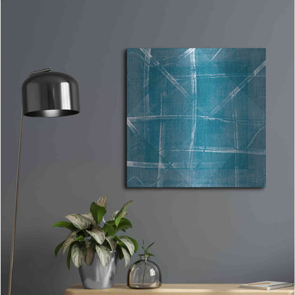 Luxe Metal Art 'Blue Diamonds' by Yass Naffas Designs, Metal Wall Art,24x24