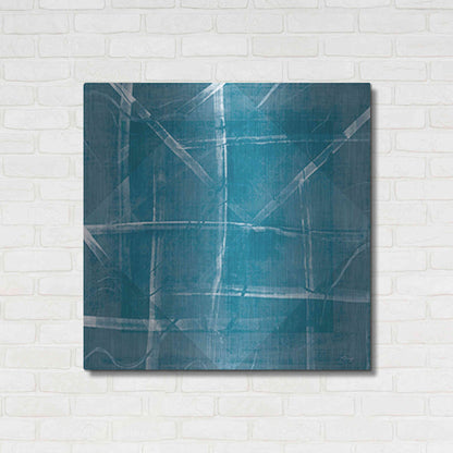 Luxe Metal Art 'Blue Diamonds' by Yass Naffas Designs, Metal Wall Art,36x36