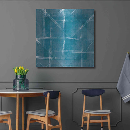 Luxe Metal Art 'Blue Diamonds' by Yass Naffas Designs, Metal Wall Art,36x36