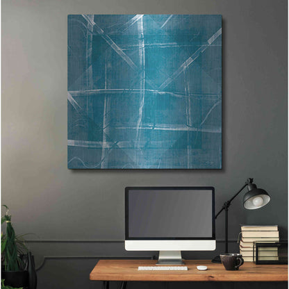 Luxe Metal Art 'Blue Diamonds' by Yass Naffas Designs, Metal Wall Art,36x36