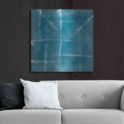 Luxe Metal Art 'Blue Diamonds' by Yass Naffas Designs, Metal Wall Art,36x36