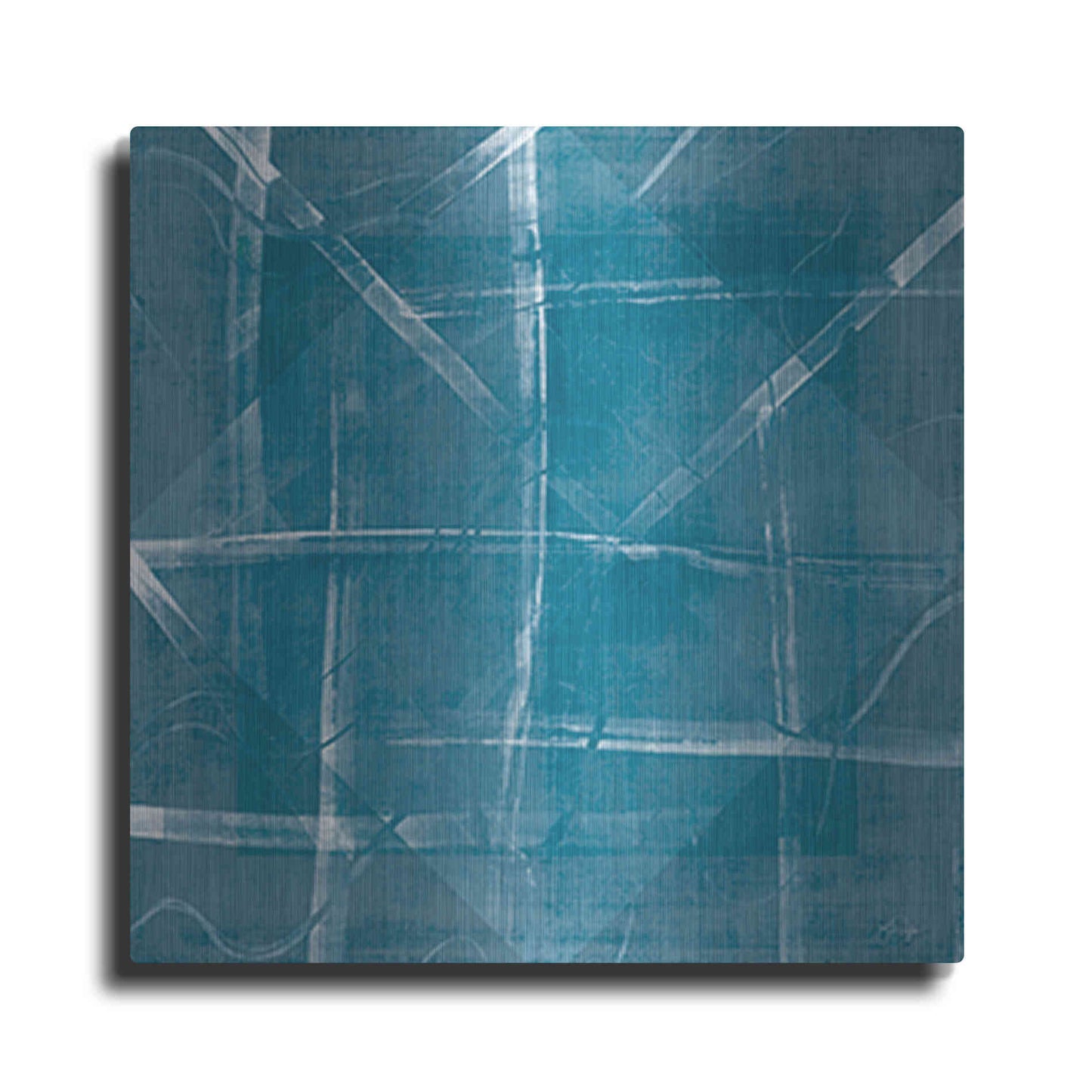 Luxe Metal Art 'Blue Diamonds' by Yass Naffas Designs, Metal Wall Art