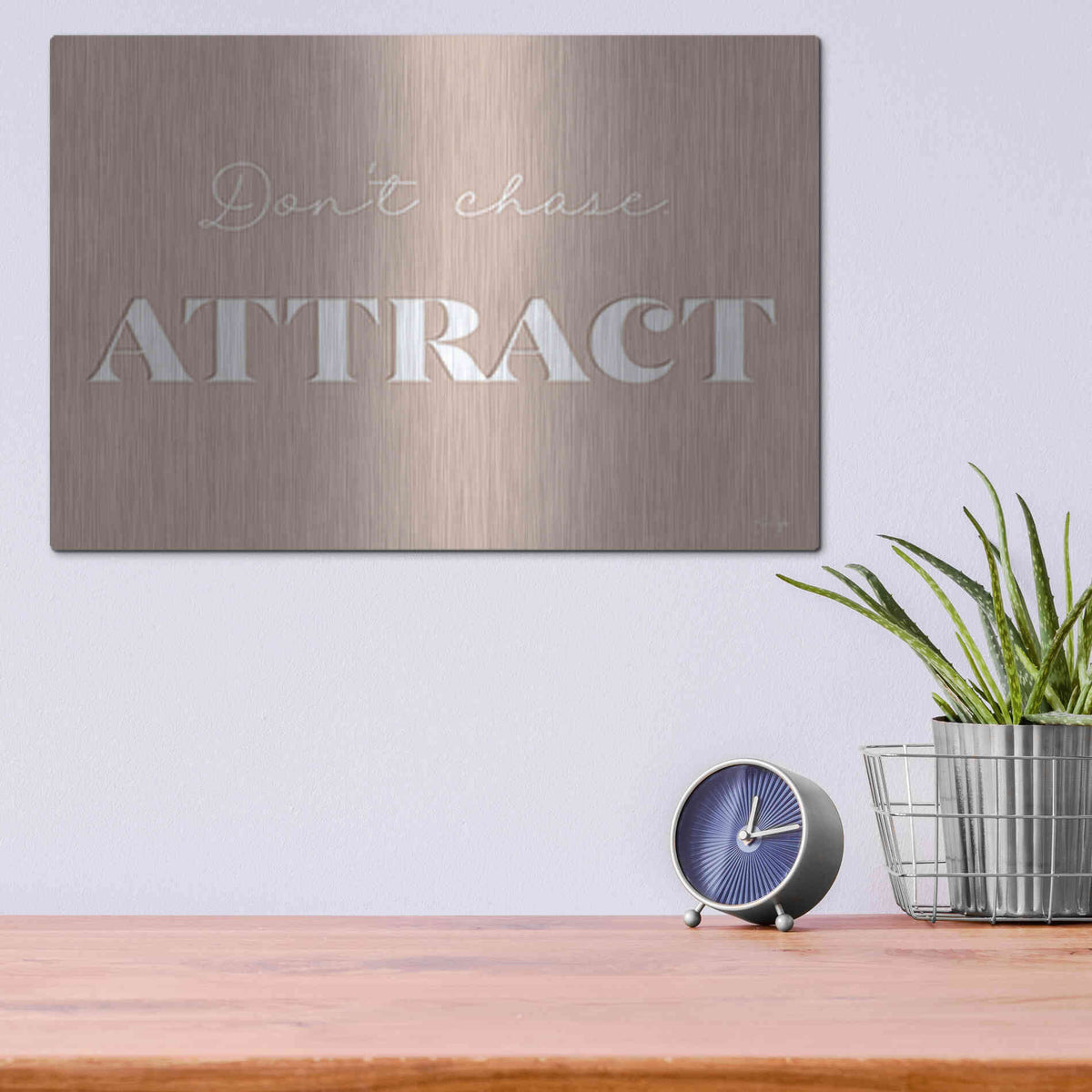 Luxe Metal Art 'Attract' by Yass Naffas Designs, Metal Wall Art,16x12