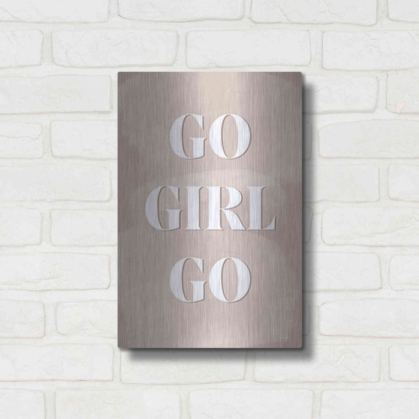 Luxe Metal Art 'Go Girl Go' by Yass Naffas Designs, Metal Wall Art,12x16