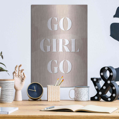 Luxe Metal Art 'Go Girl Go' by Yass Naffas Designs, Metal Wall Art,12x16