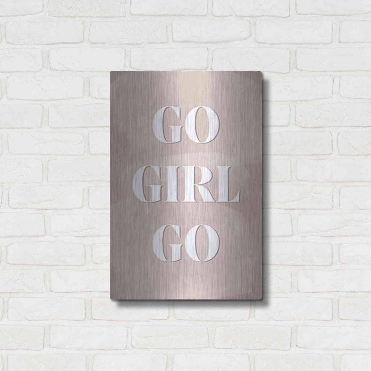 Luxe Metal Art 'Go Girl Go' by Yass Naffas Designs, Metal Wall Art,16x24