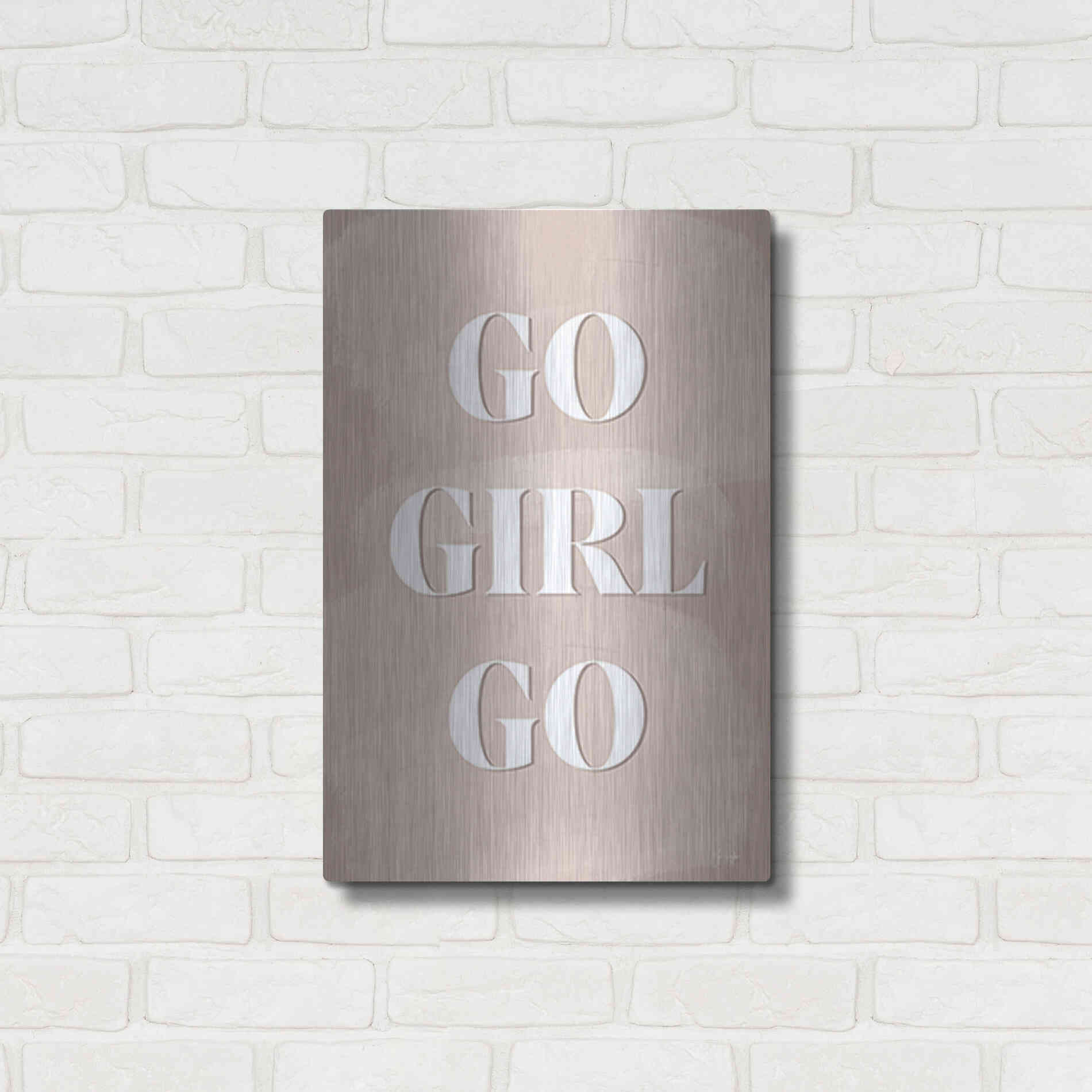 Luxe Metal Art 'Go Girl Go' by Yass Naffas Designs, Metal Wall Art,16x24