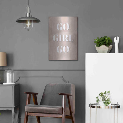 Luxe Metal Art 'Go Girl Go' by Yass Naffas Designs, Metal Wall Art,16x24