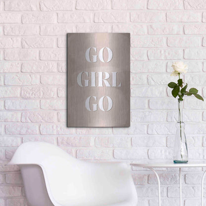 Luxe Metal Art 'Go Girl Go' by Yass Naffas Designs, Metal Wall Art,16x24