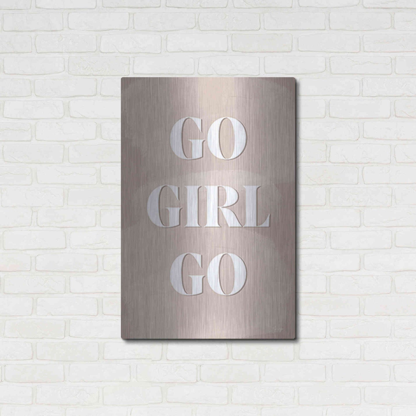 Luxe Metal Art 'Go Girl Go' by Yass Naffas Designs, Metal Wall Art,24x36
