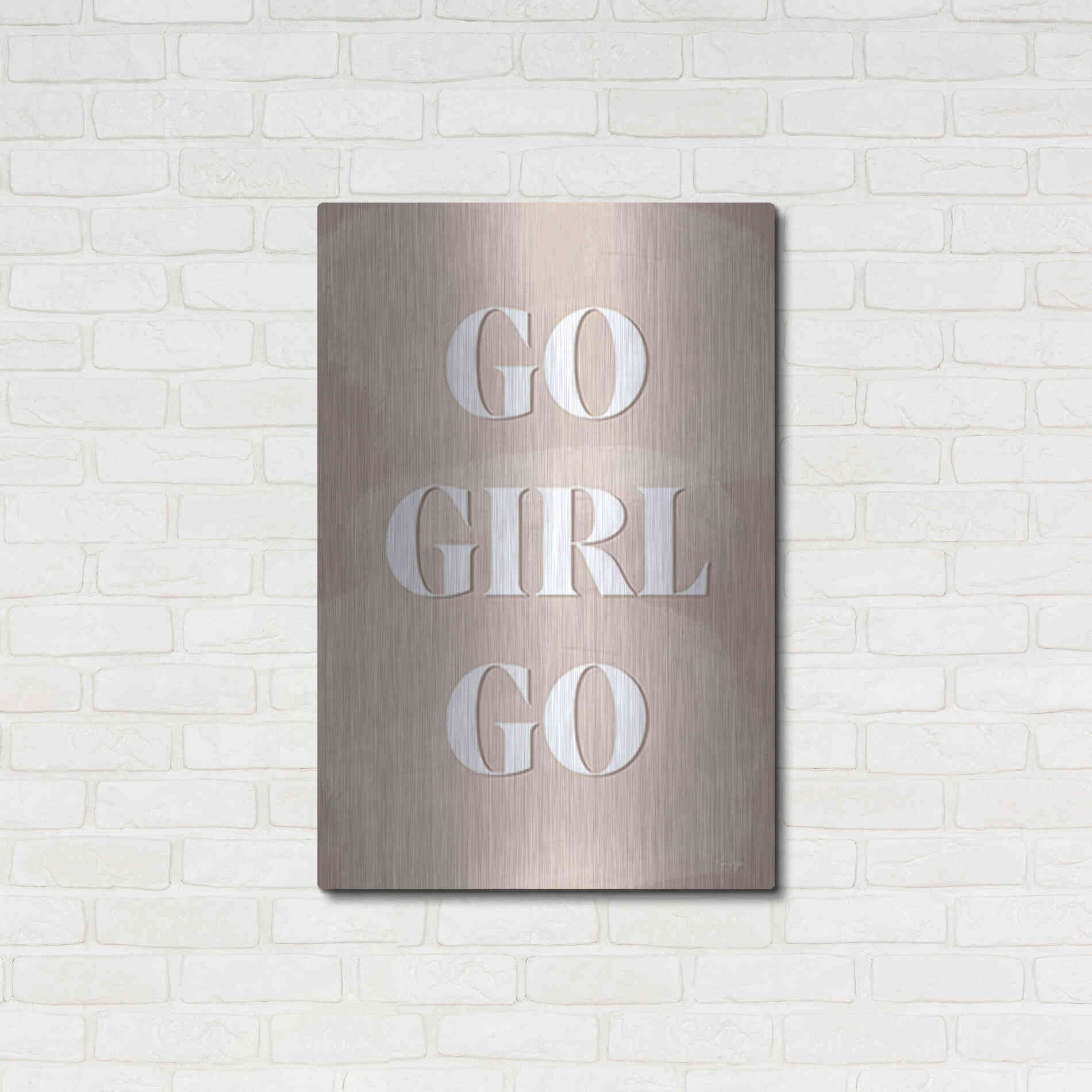 Luxe Metal Art 'Go Girl Go' by Yass Naffas Designs, Metal Wall Art,24x36