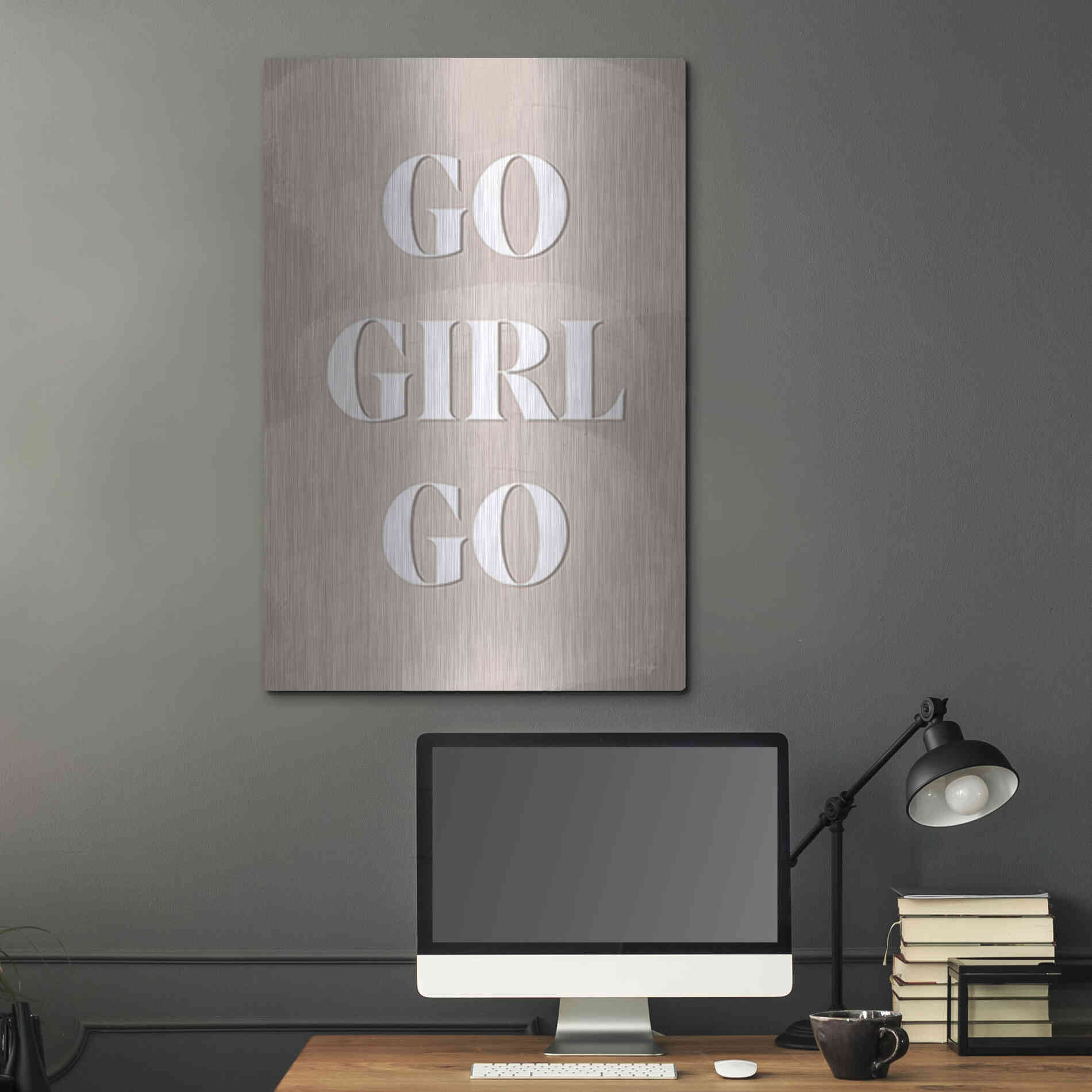 Luxe Metal Art 'Go Girl Go' by Yass Naffas Designs, Metal Wall Art,24x36