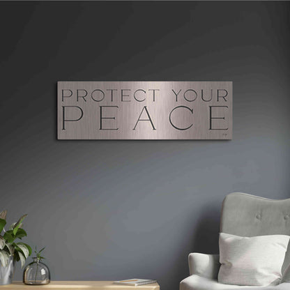 Luxe Metal Art 'Protect Your Peace' by Yass Naffas Designs, Metal Wall Art,36x12