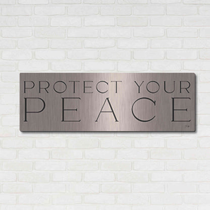 Luxe Metal Art 'Protect Your Peace' by Yass Naffas Designs, Metal Wall Art,48x16