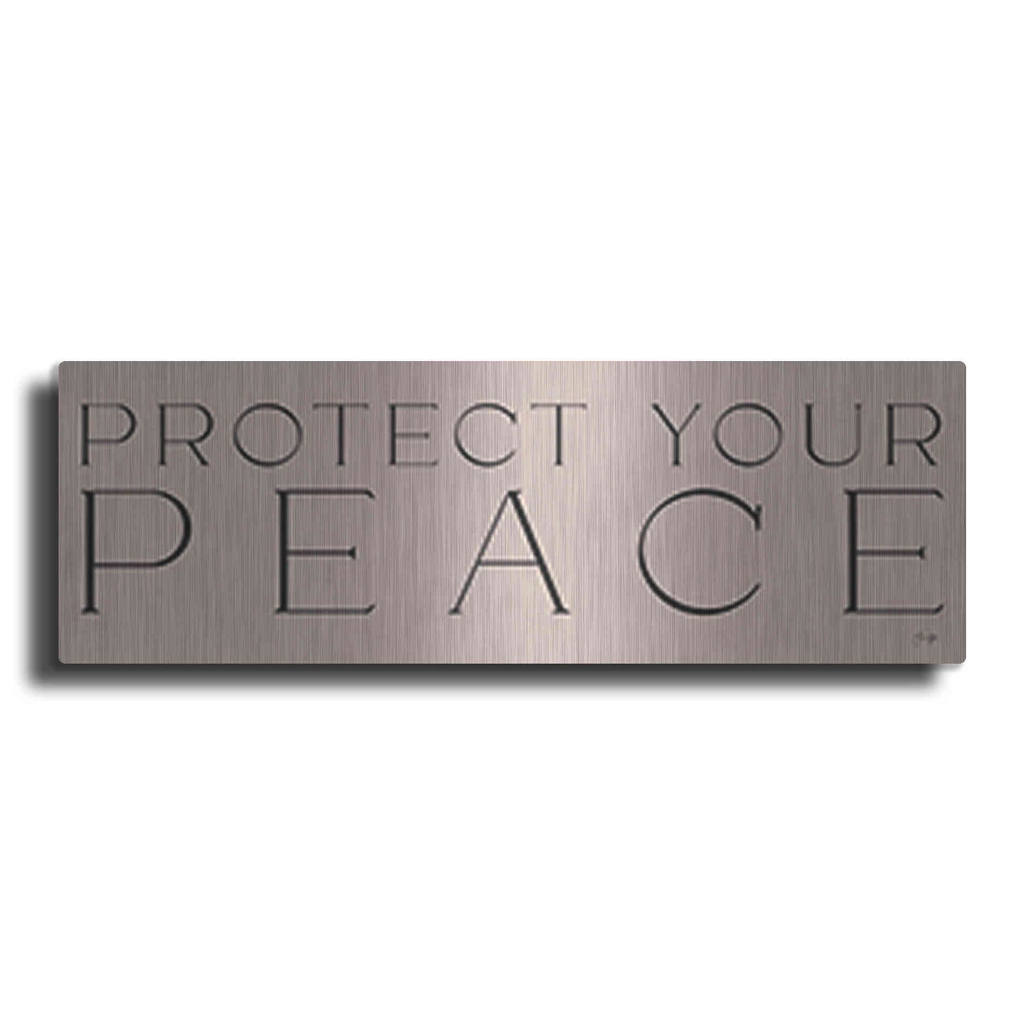 Luxe Metal Art 'Protect Your Peace' by Yass Naffas Designs, Metal Wall Art