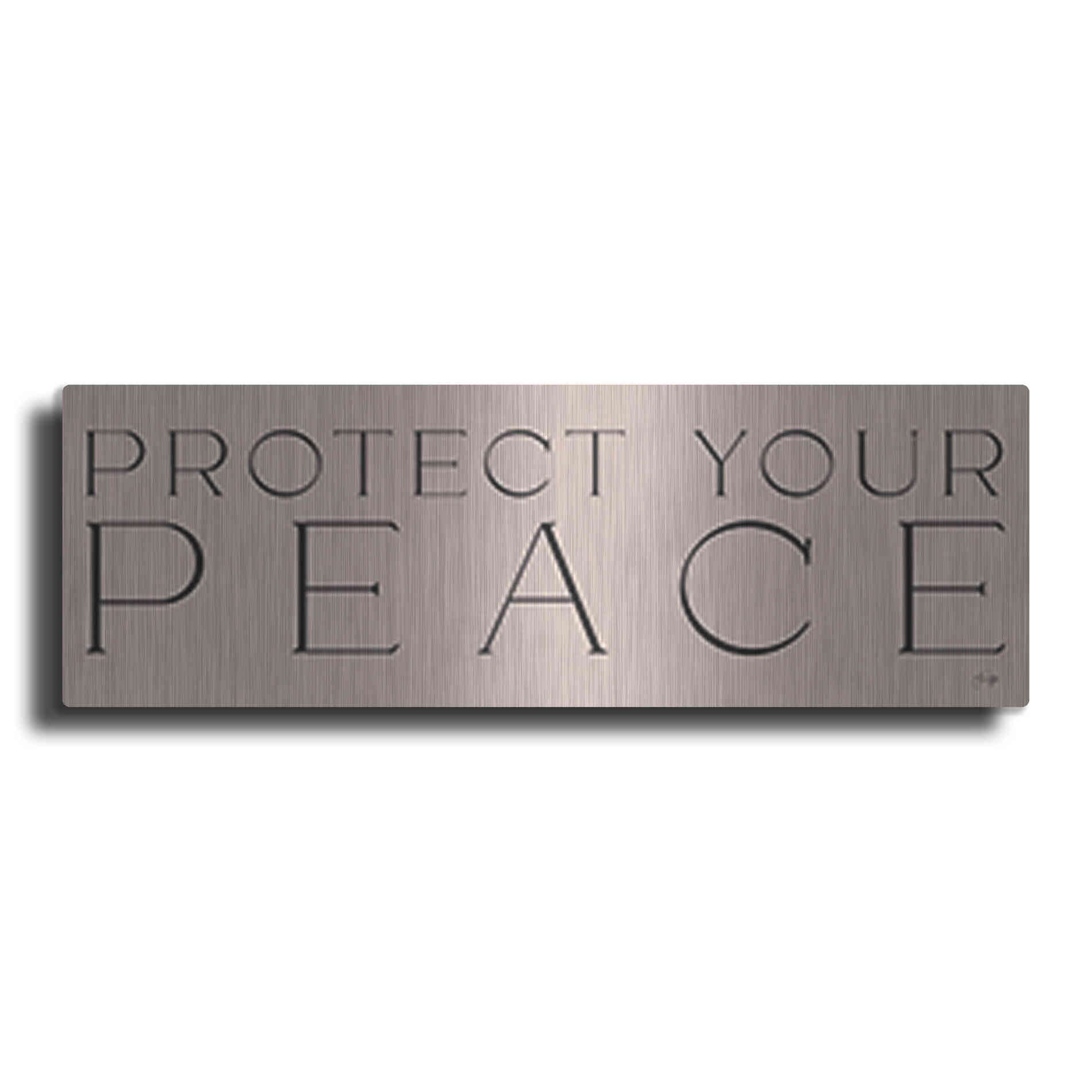 Luxe Metal Art 'Protect Your Peace' by Yass Naffas Designs, Metal Wall Art