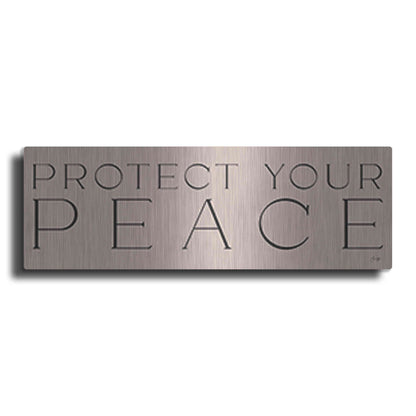 Luxe Metal Art 'Protect Your Peace' by Yass Naffas Designs, Metal Wall Art