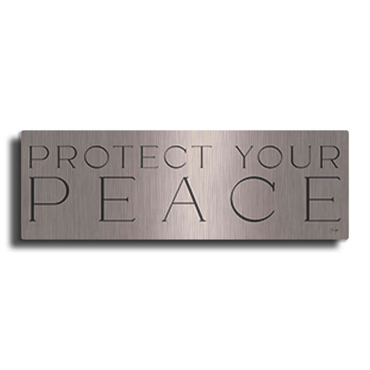 Luxe Metal Art 'Protect Your Peace' by Yass Naffas Designs, Metal Wall Art
