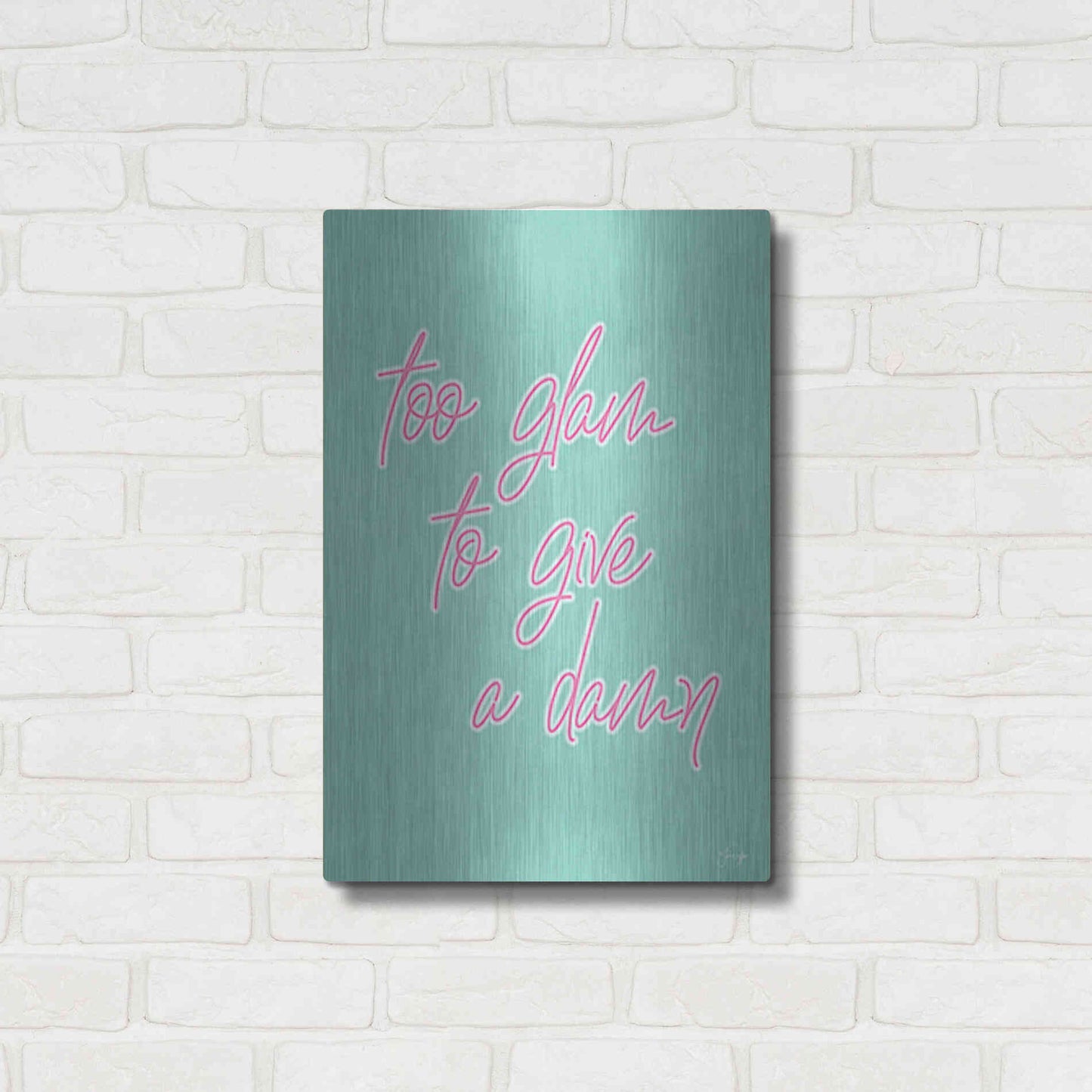 Luxe Metal Art 'Too Glam' by Yass Naffas Designs, Metal Wall Art,16x24