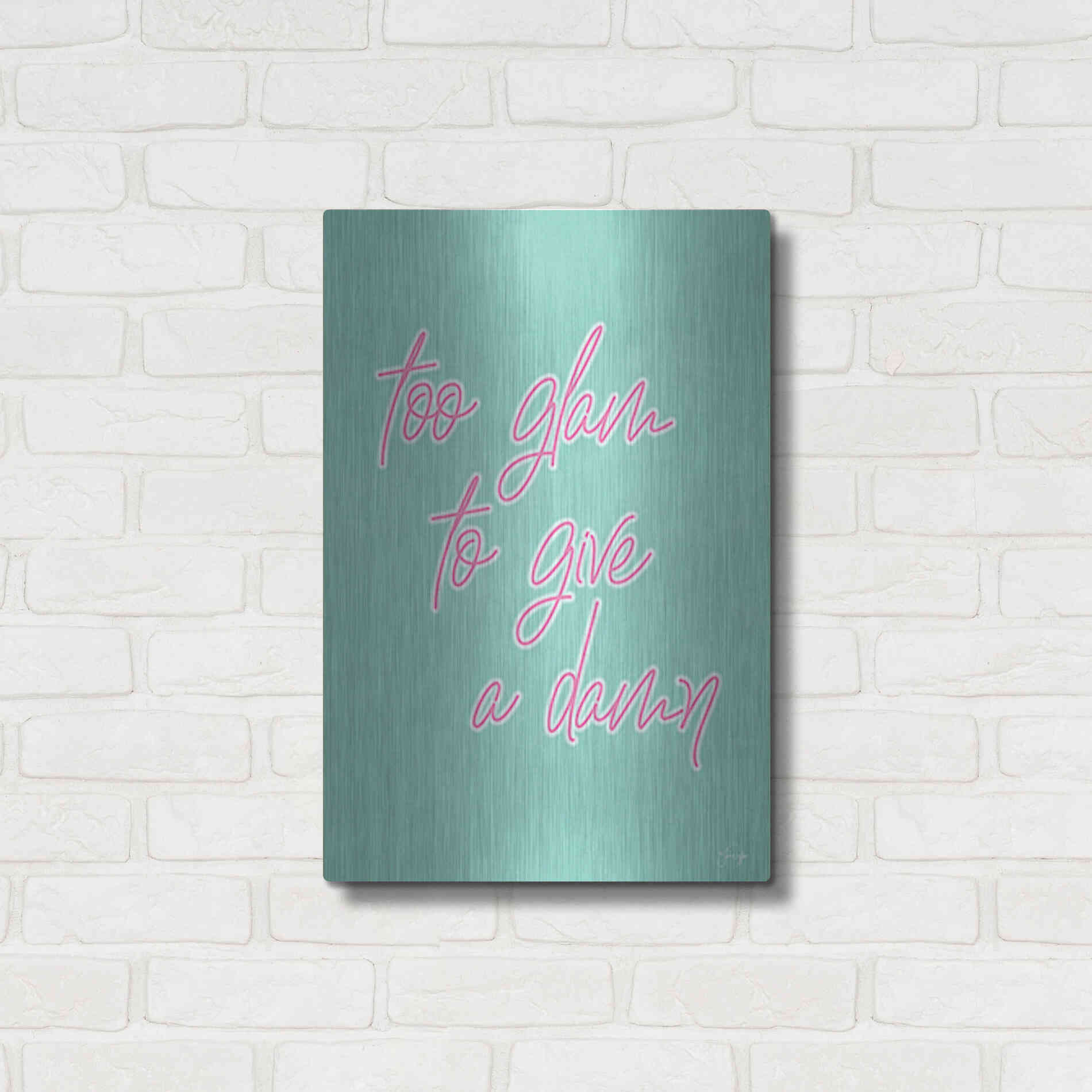 Luxe Metal Art 'Too Glam' by Yass Naffas Designs, Metal Wall Art,16x24