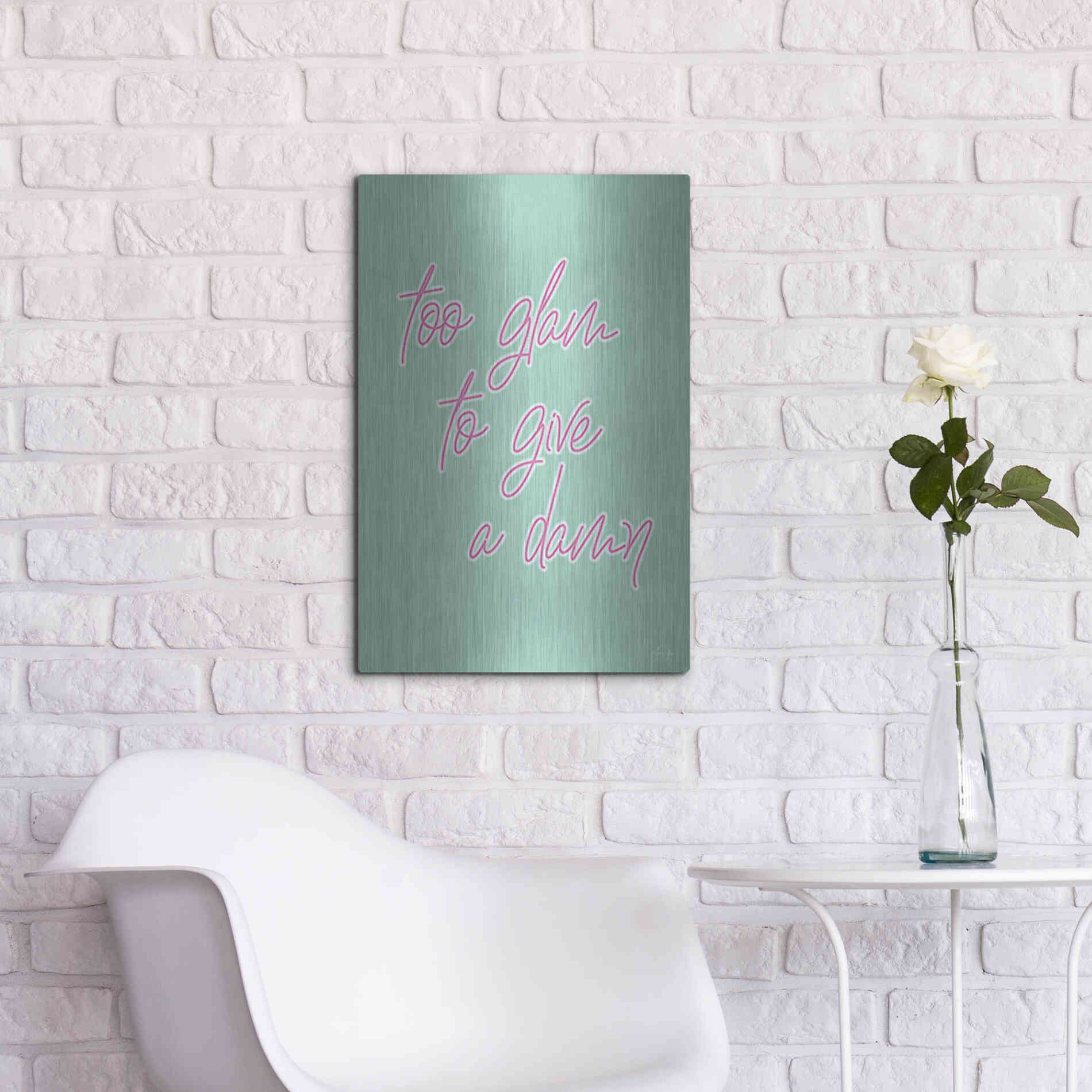 Luxe Metal Art 'Too Glam' by Yass Naffas Designs, Metal Wall Art,16x24