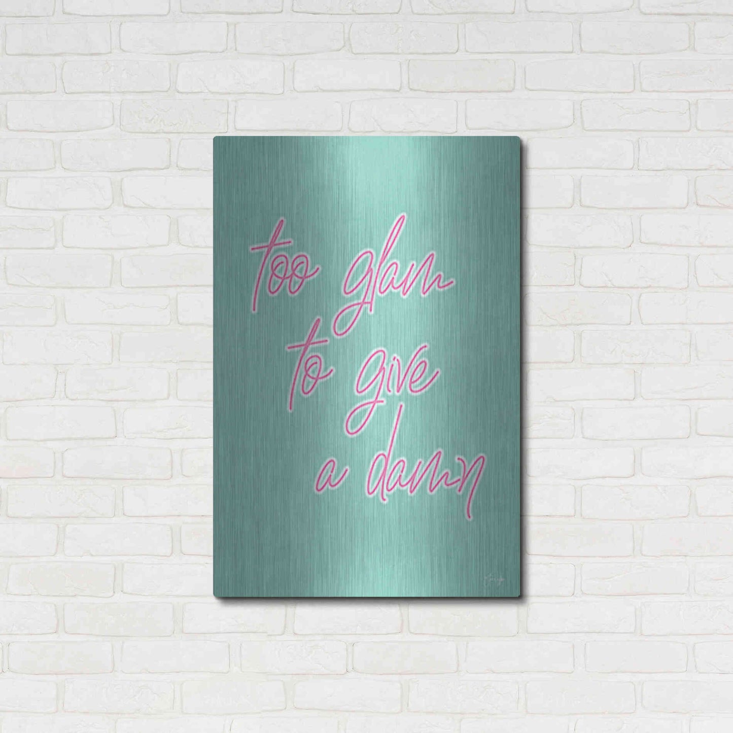 Luxe Metal Art 'Too Glam' by Yass Naffas Designs, Metal Wall Art,24x36