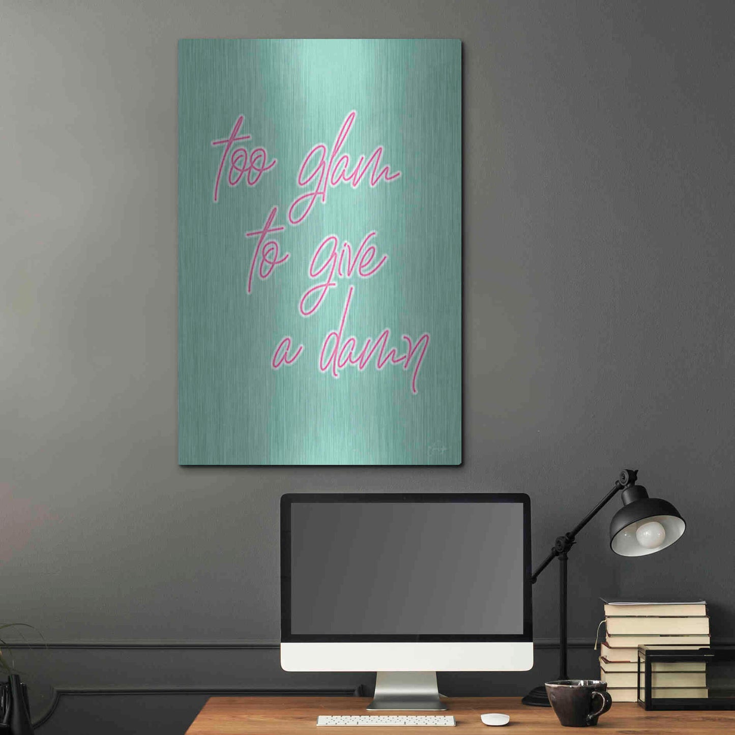 Luxe Metal Art 'Too Glam' by Yass Naffas Designs, Metal Wall Art,24x36