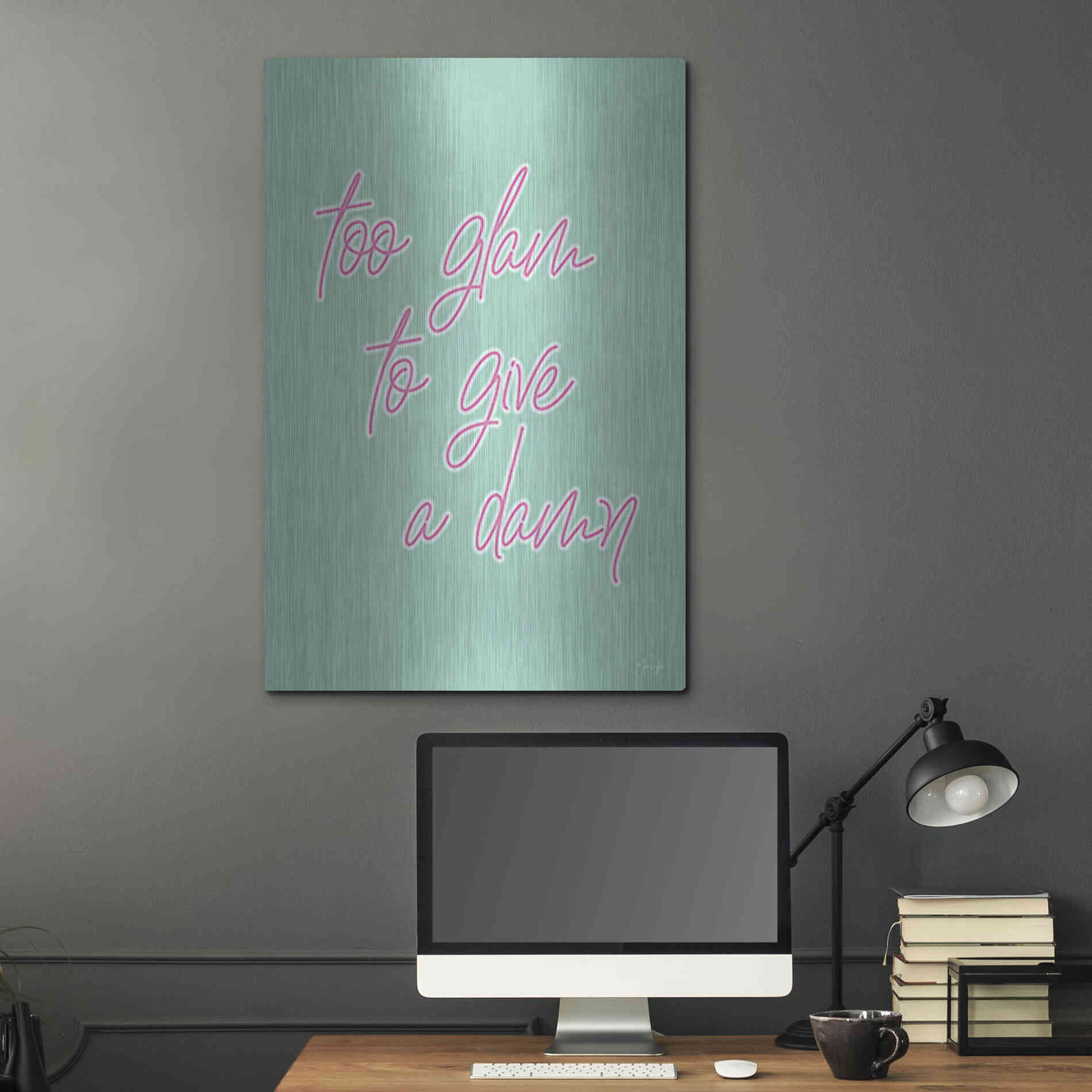 Luxe Metal Art 'Too Glam' by Yass Naffas Designs, Metal Wall Art,24x36