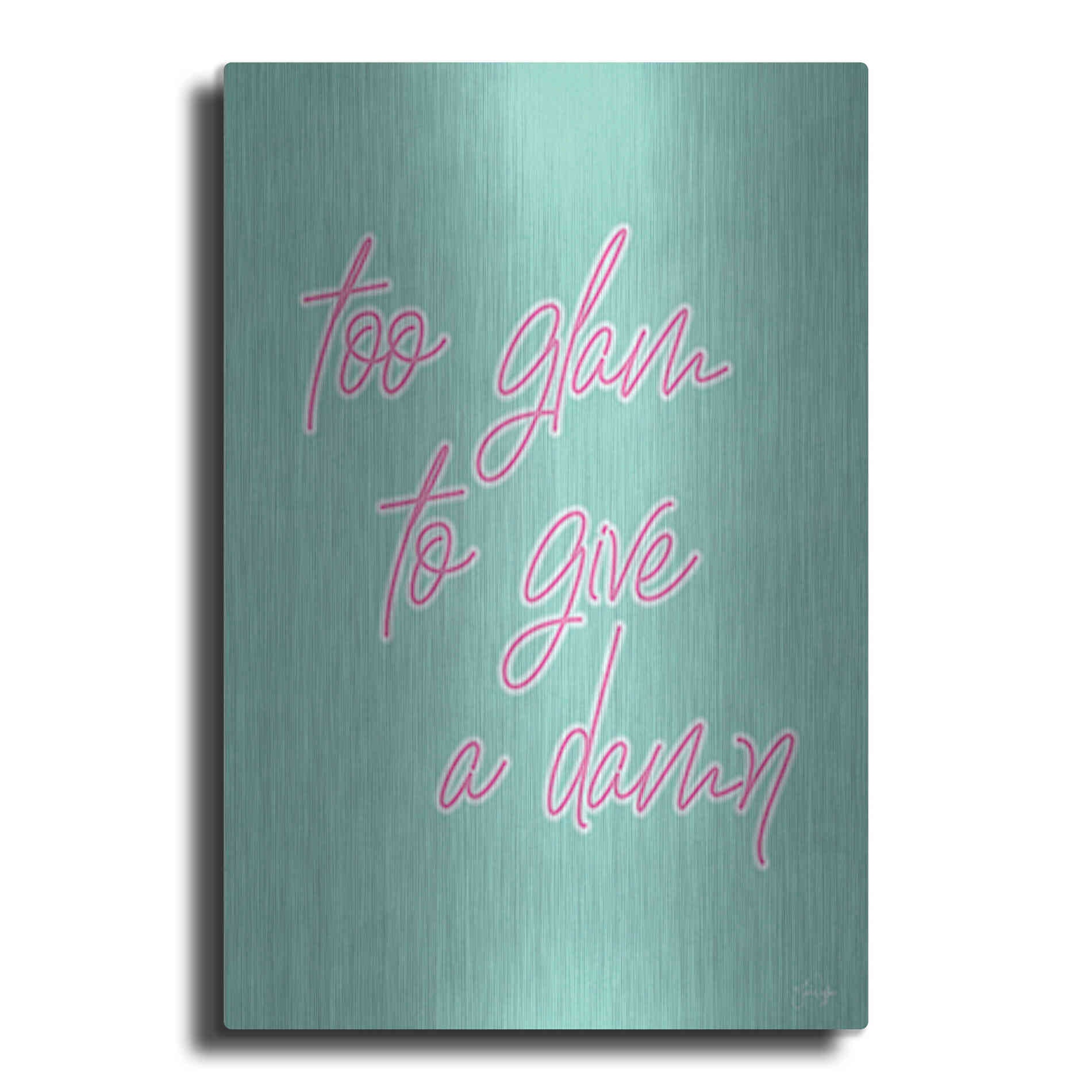 Luxe Metal Art 'Too Glam' by Yass Naffas Designs, Metal Wall Art