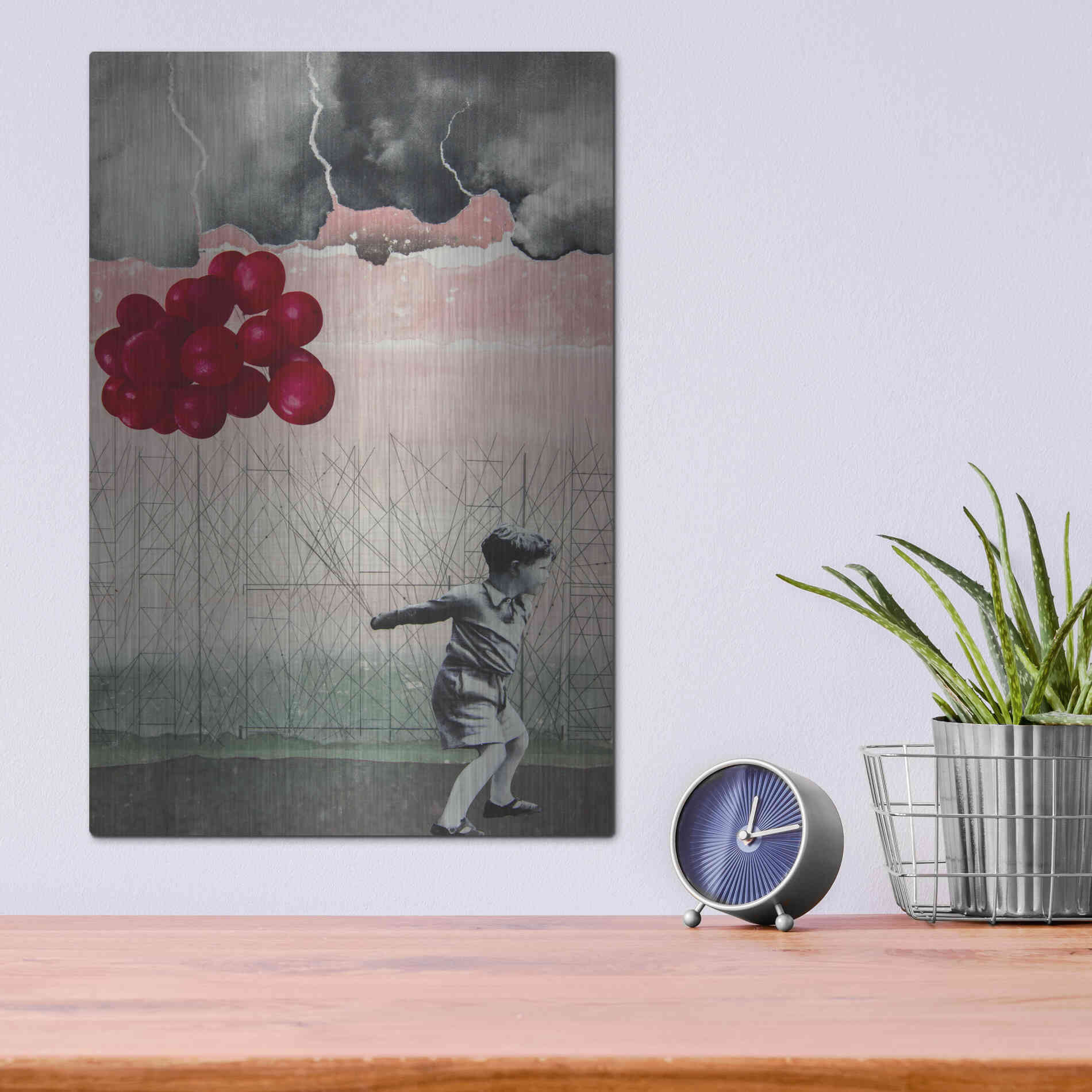 Luxe Metal Art 'Lucky Day' by DB Waterman, Metal Wall Art,12x16