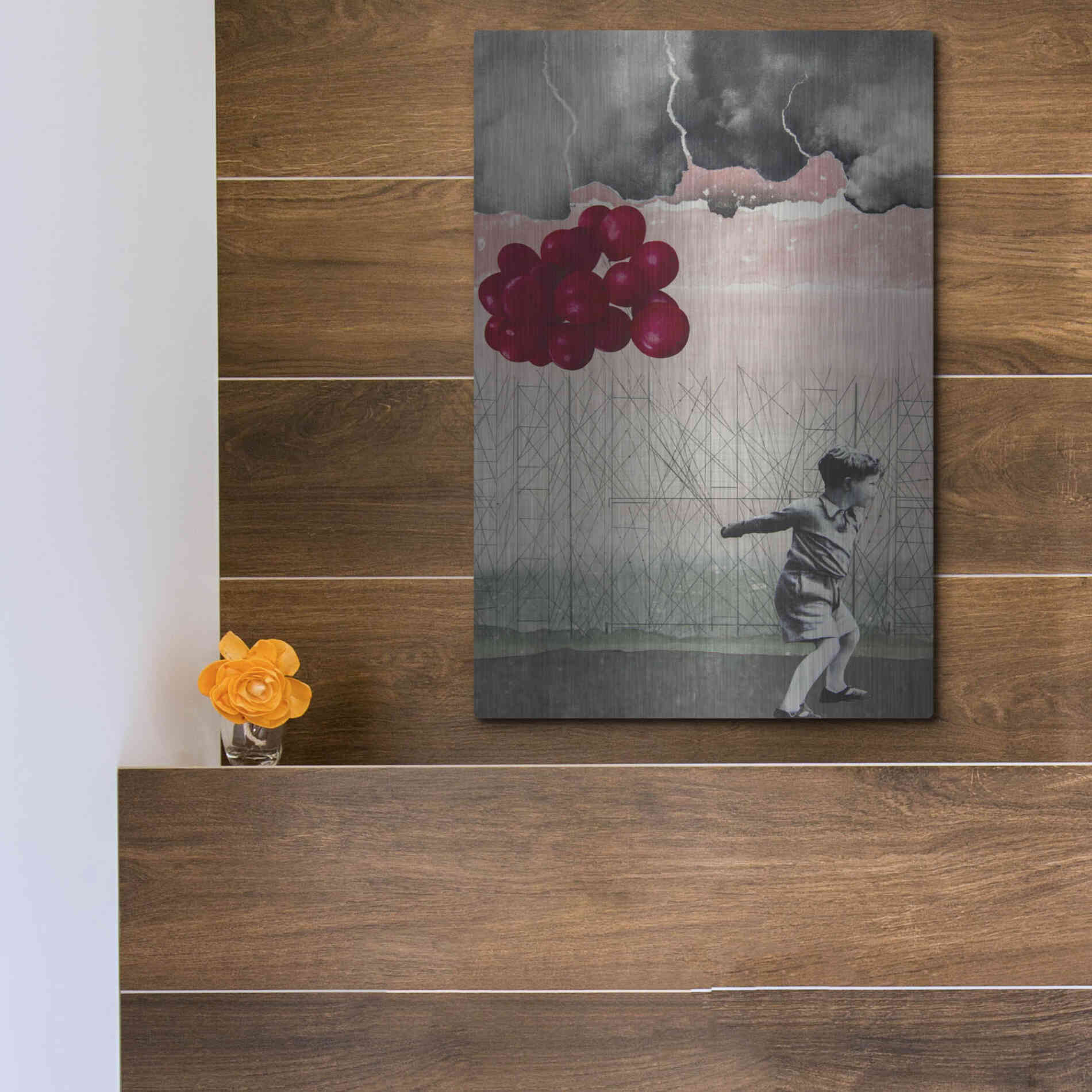 Luxe Metal Art 'Lucky Day' by DB Waterman, Metal Wall Art,12x16