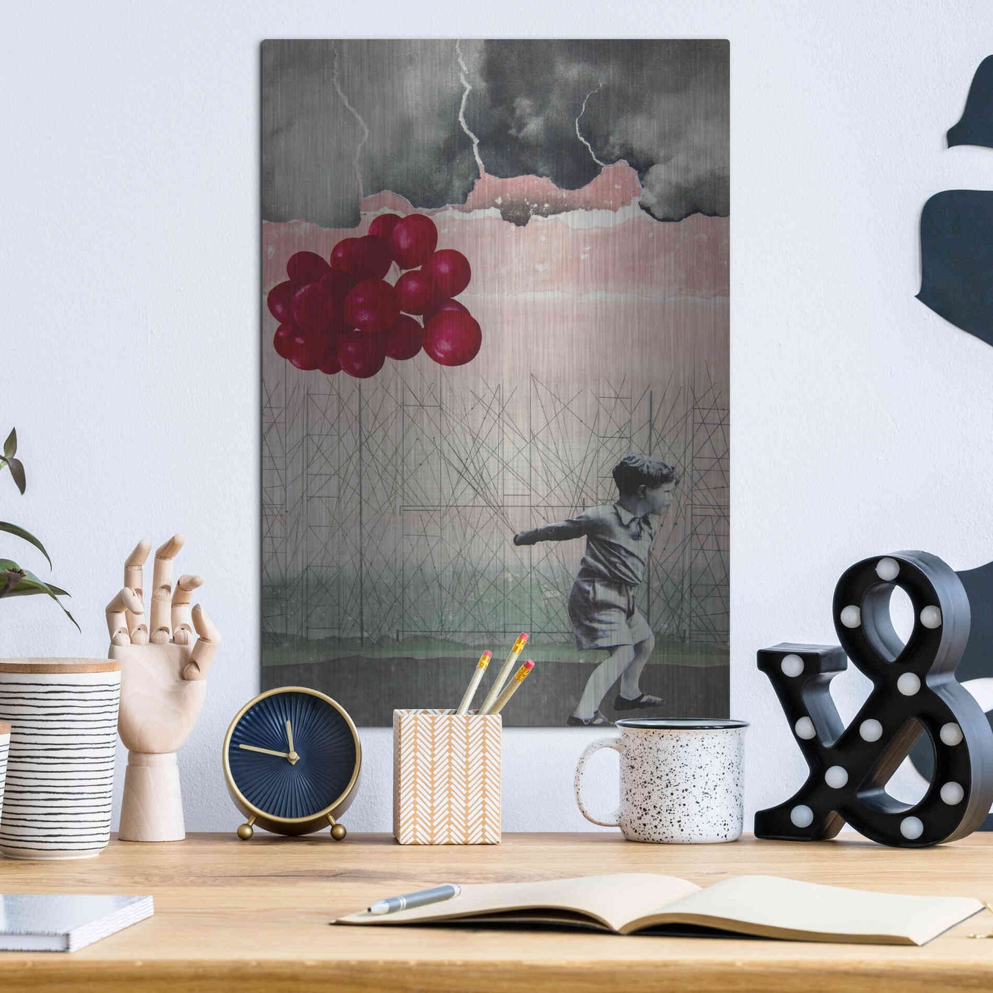 Luxe Metal Art 'Lucky Day' by DB Waterman, Metal Wall Art,12x16